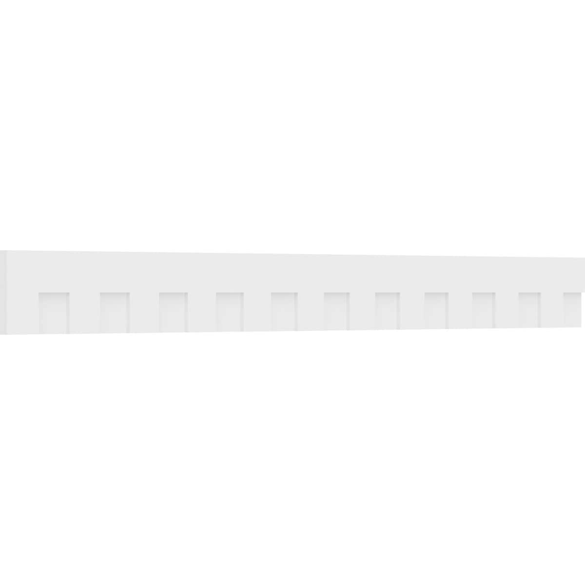 Ekena Millwork DENP08MAT01 Matthews 8-in x 7-ft 4-in Unfinished PVC Crown Moulding