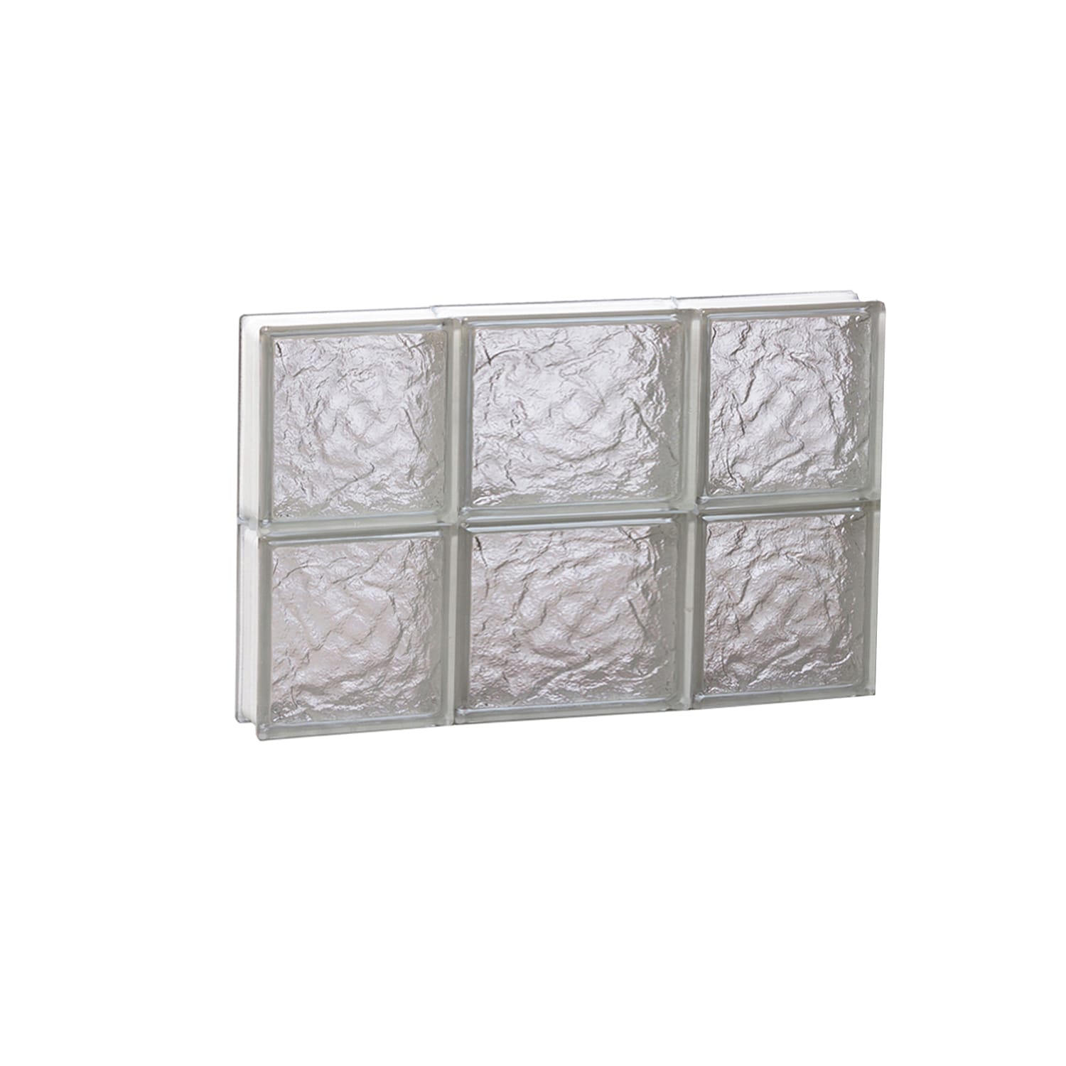 REDI2SET S2012IS Ice Glass 19-1/4-in x 11-1/2-in Frameless Replacement Glass Block Window