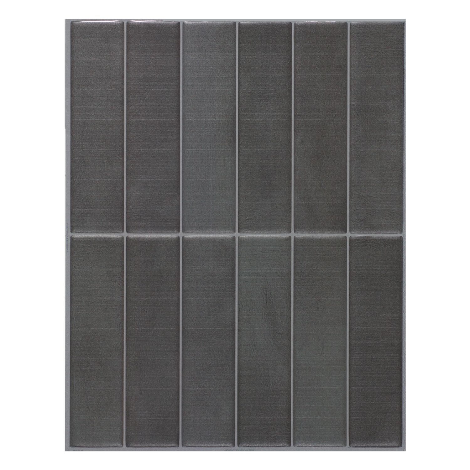 Smart Tiles SM1241M-04-QG Morocco Toulal Dark Gray 9-in x 12-in Matte Resin Subway Linear Wall Tile ( 2.8-sq ft Carton )