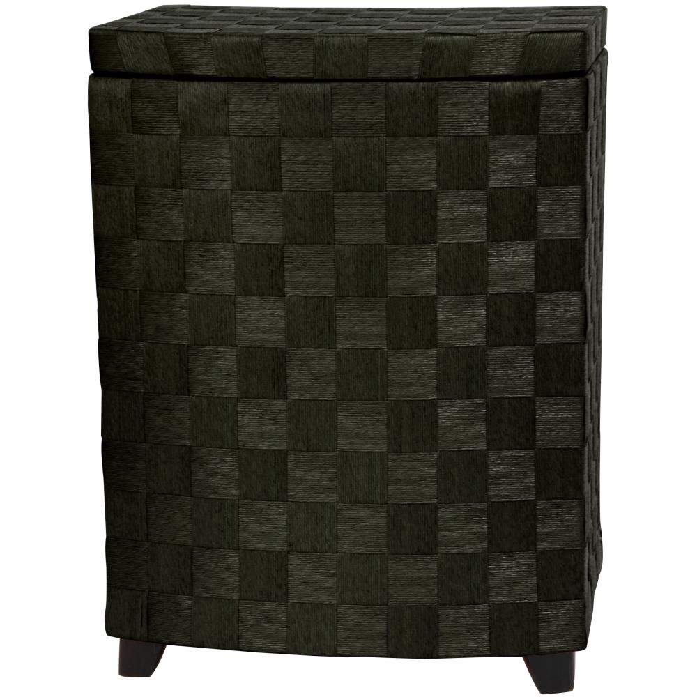 Red Lantern JH09-090-BLK 1-in Black Wicker Laundry Hamper