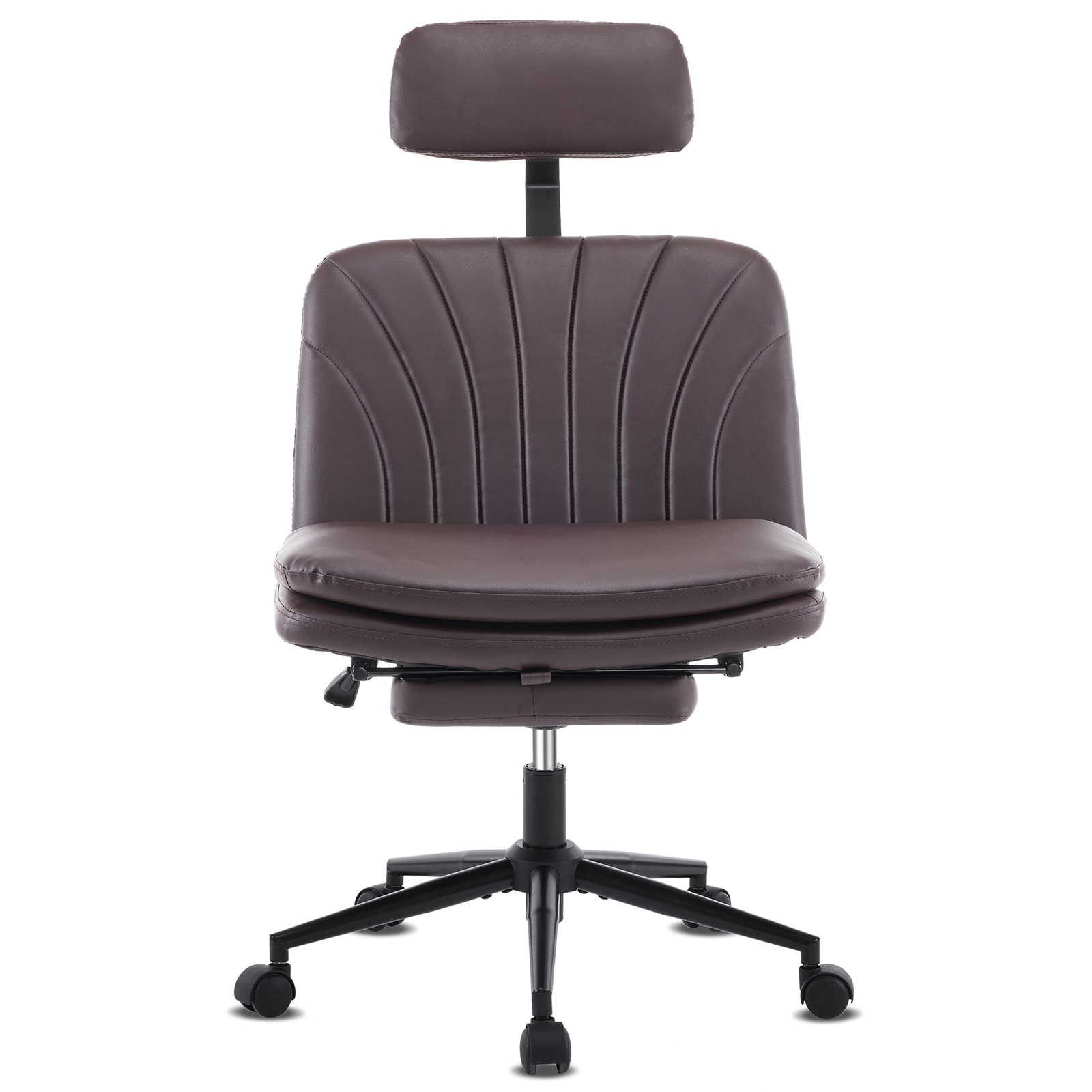 Outopee LO1G98000215 Espresso Contemporary Ergonomic Adjustable Height Swivel Foam Desk Chair