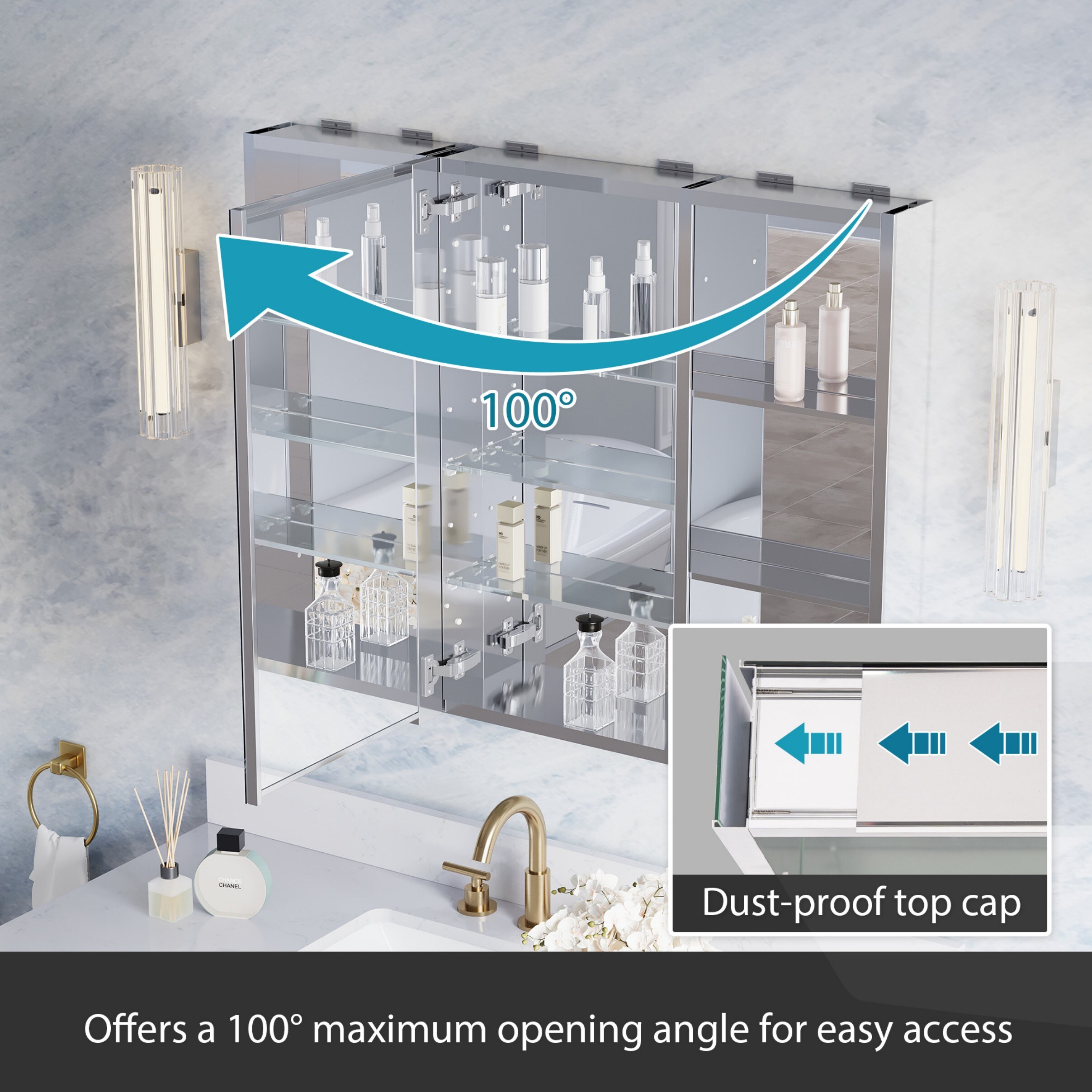 WELLFOR 1230MCB16L1230MC Bathroom-Wall-Cabinets - View #9