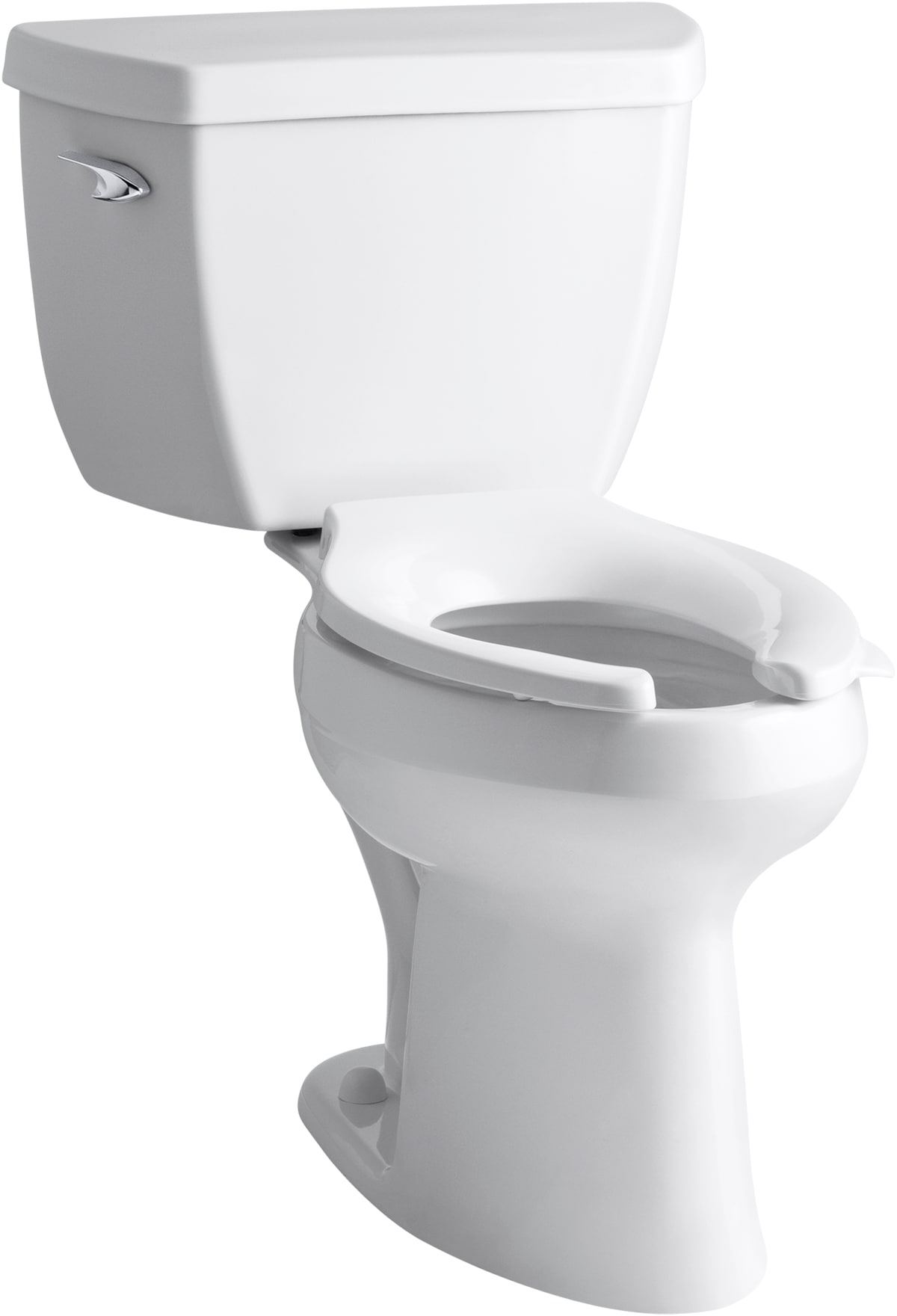 Highline White Elongated Chair Height 2-piece Toilet 12-in Rough-In 1.6-GPF | - KOHLER K-3493-SS-0