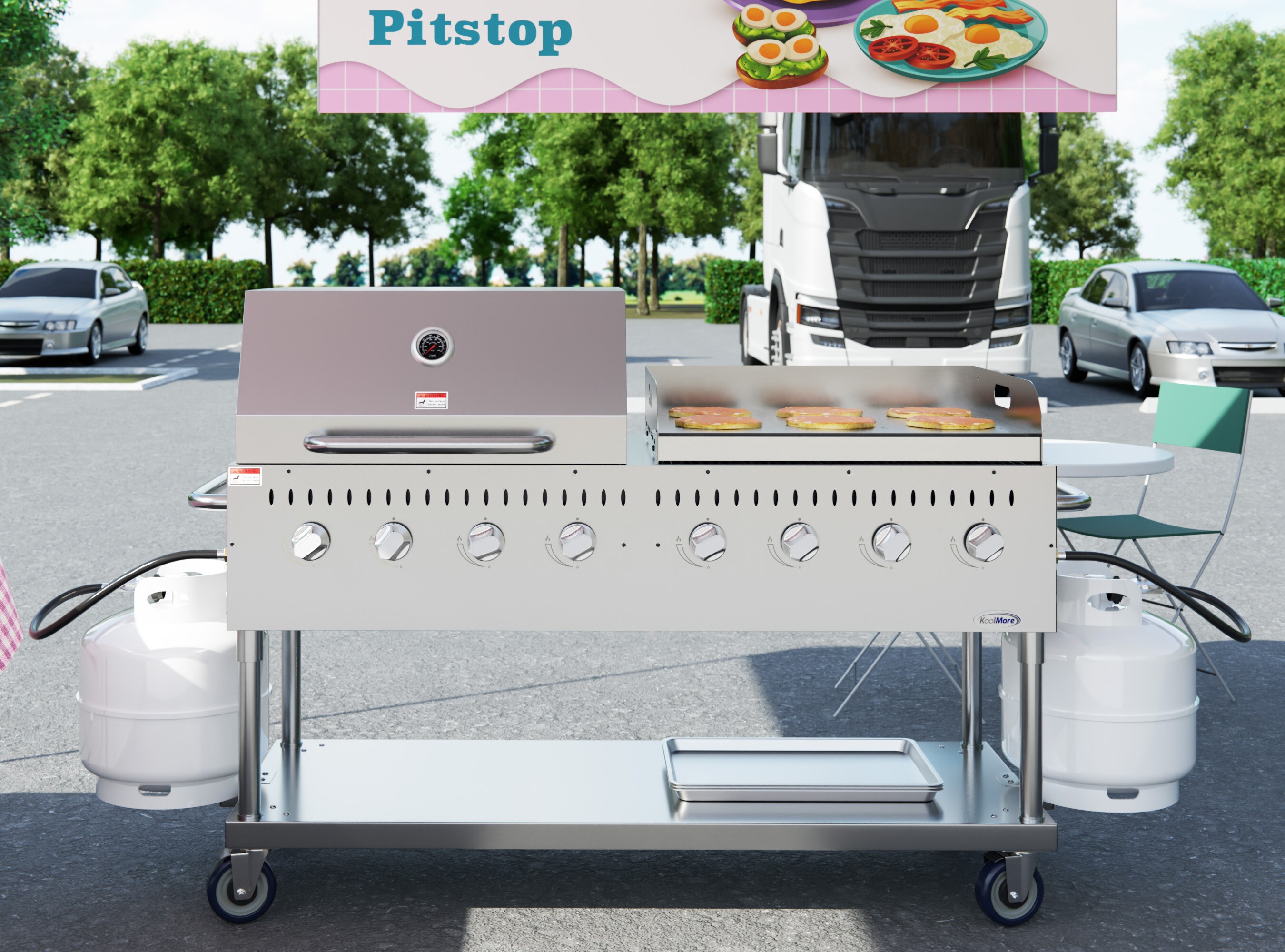 KoolMore LOW-CGKIT6-D30G30 Gas-Grill - View #2
