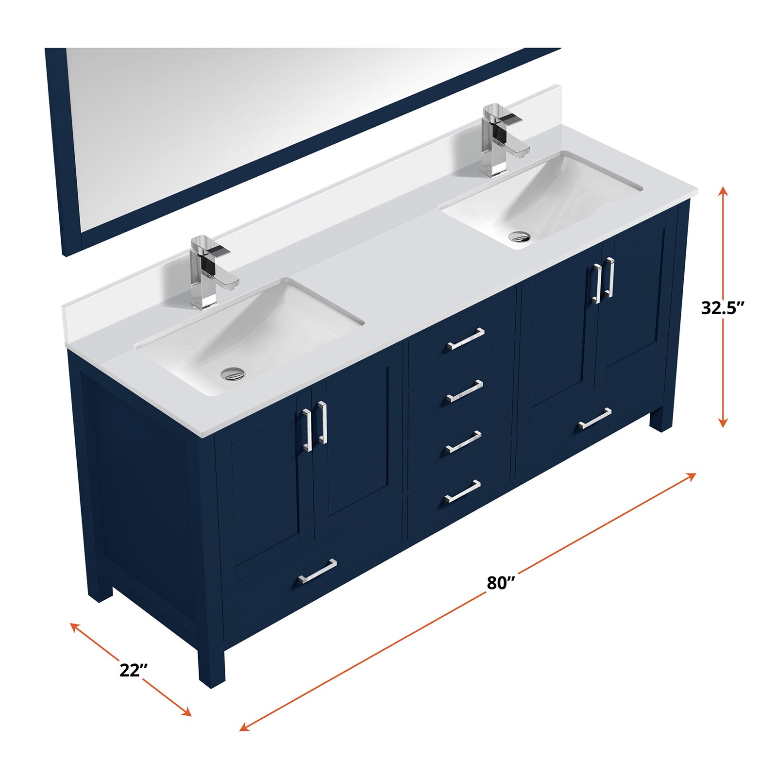 Lexora LVJ80DE311 Bath-Vanity-Combo - View #5