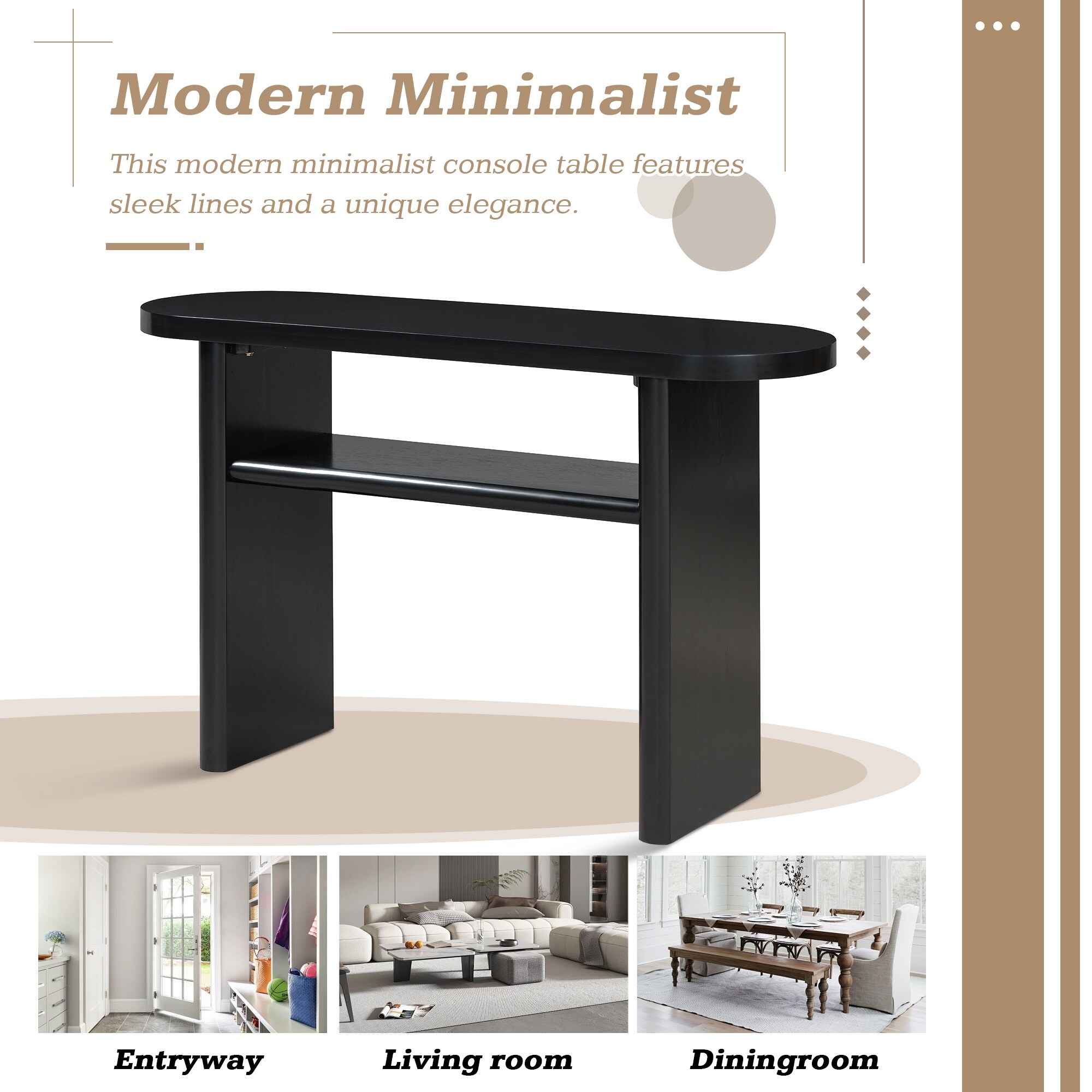ModernLuxe N715P195554B Console-Sofa-Tables - View #4