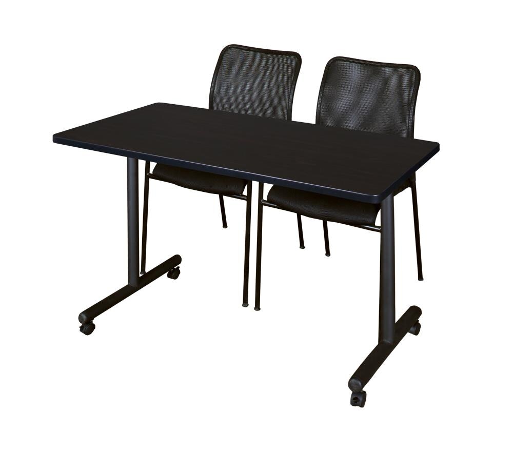 Regency MKTRCC4824MW75BK Training Brown 4-Person Training Table (48-in W x 29-in H)