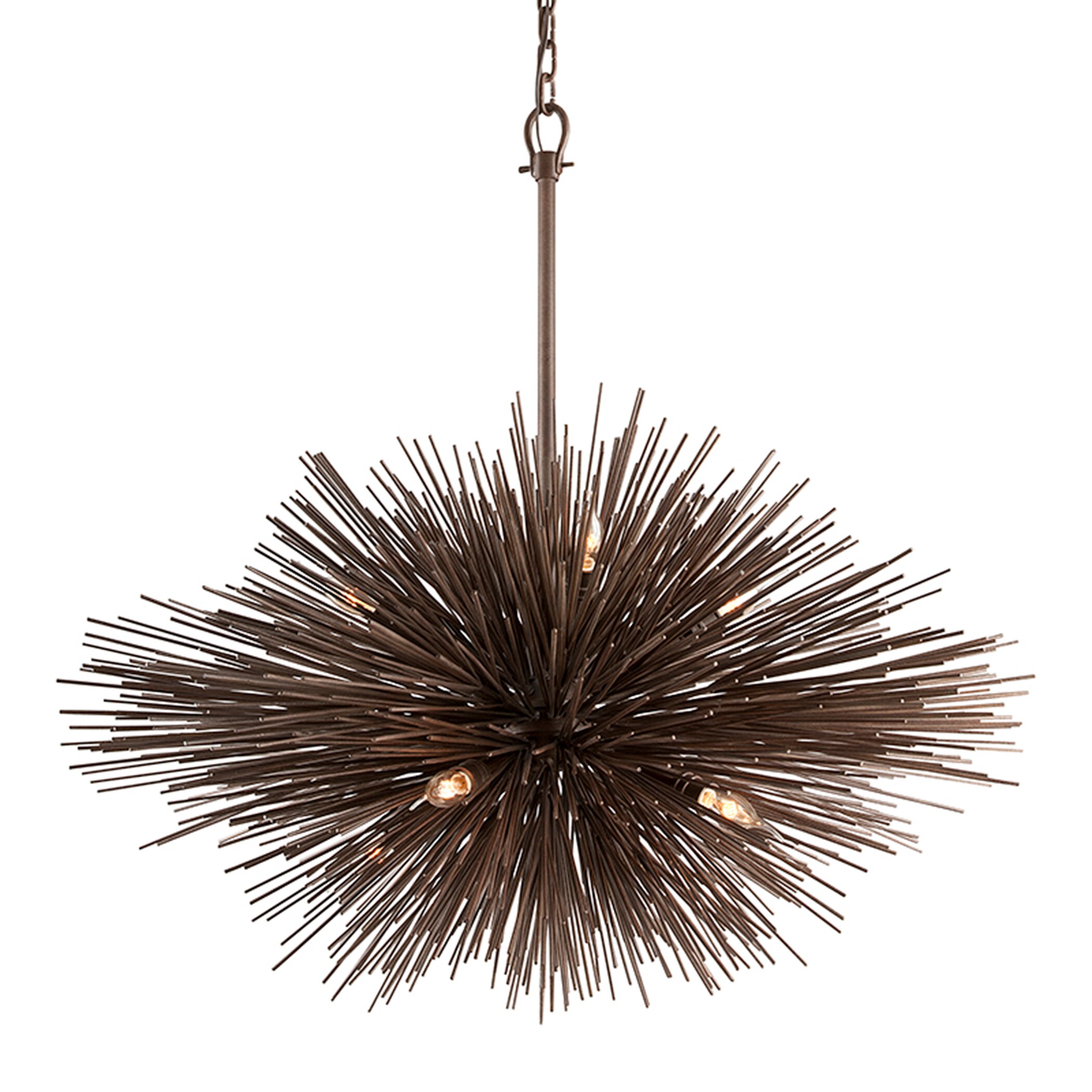 Troy Lighting F3668 Uni 8-Light Tide Pool Bronze Modern/Contemporary Geometric Hanging Pendant Light