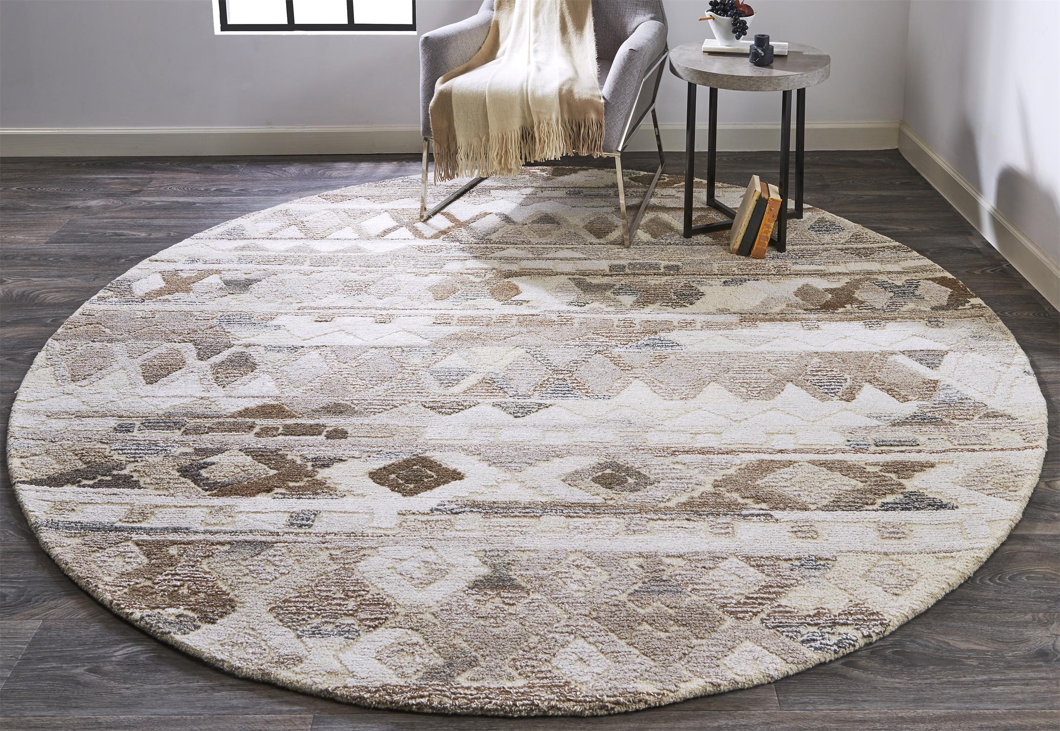 Offwhite Round Rugs at