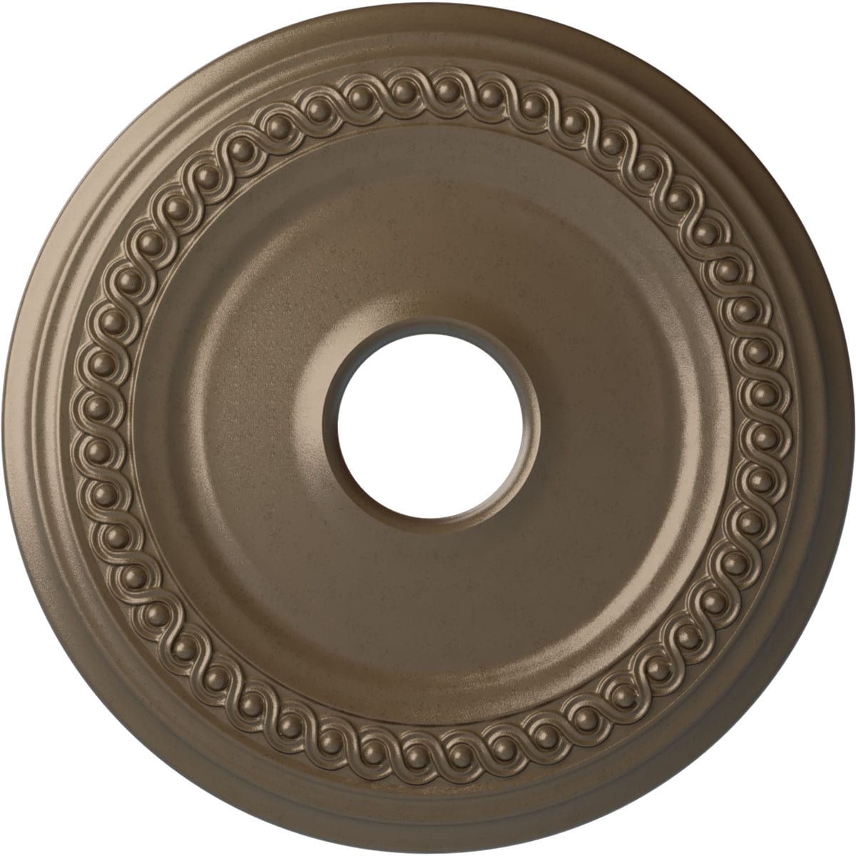 Ekena Millwork CM19CLWSS Classic 18.625-in W x 18.625-in L Painted Warm Silver Polyurethane Whole Ceiling Medallion