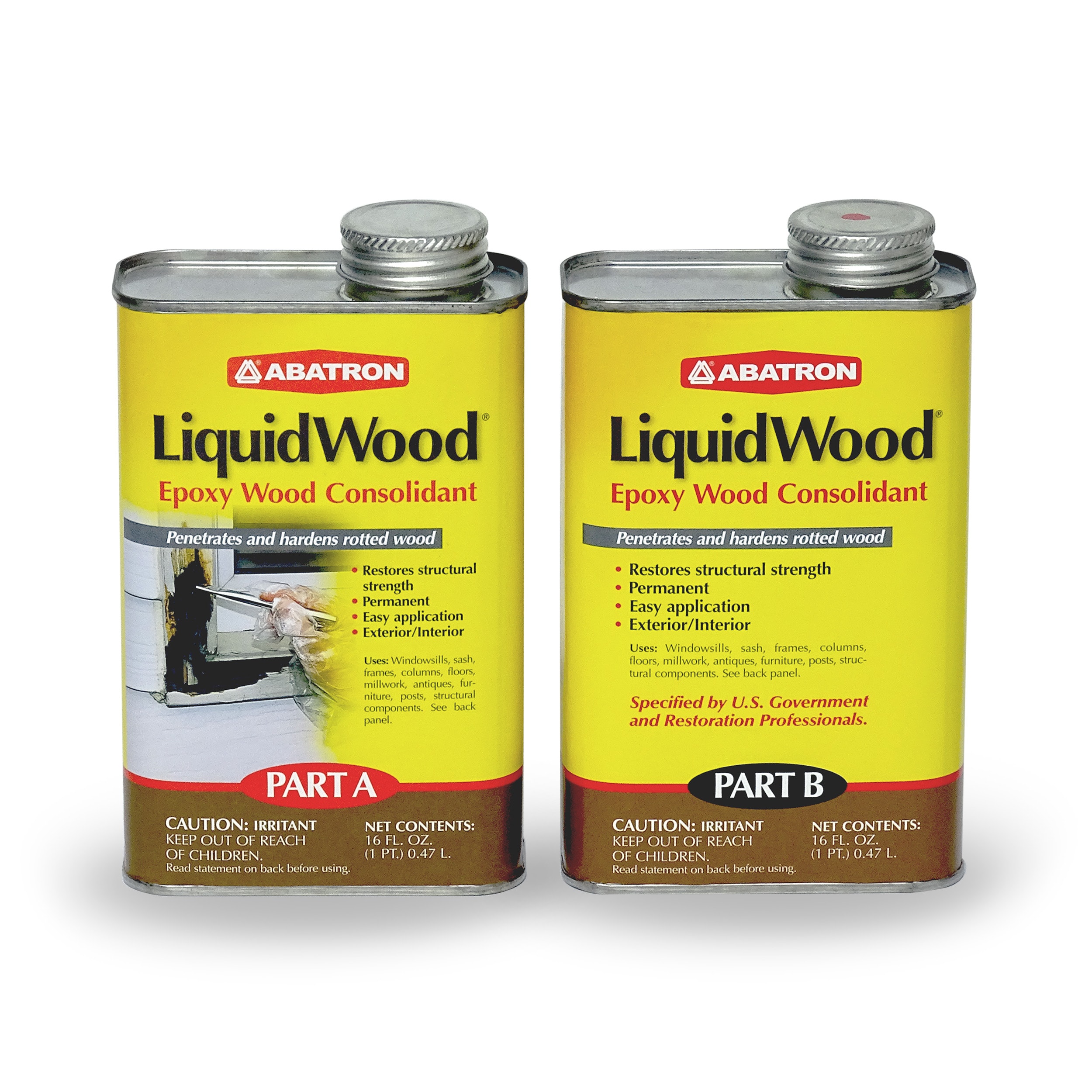 Abatron LW2PKR LiquidWood 32 Ounce(s) Translucent Amber Wood Filler
