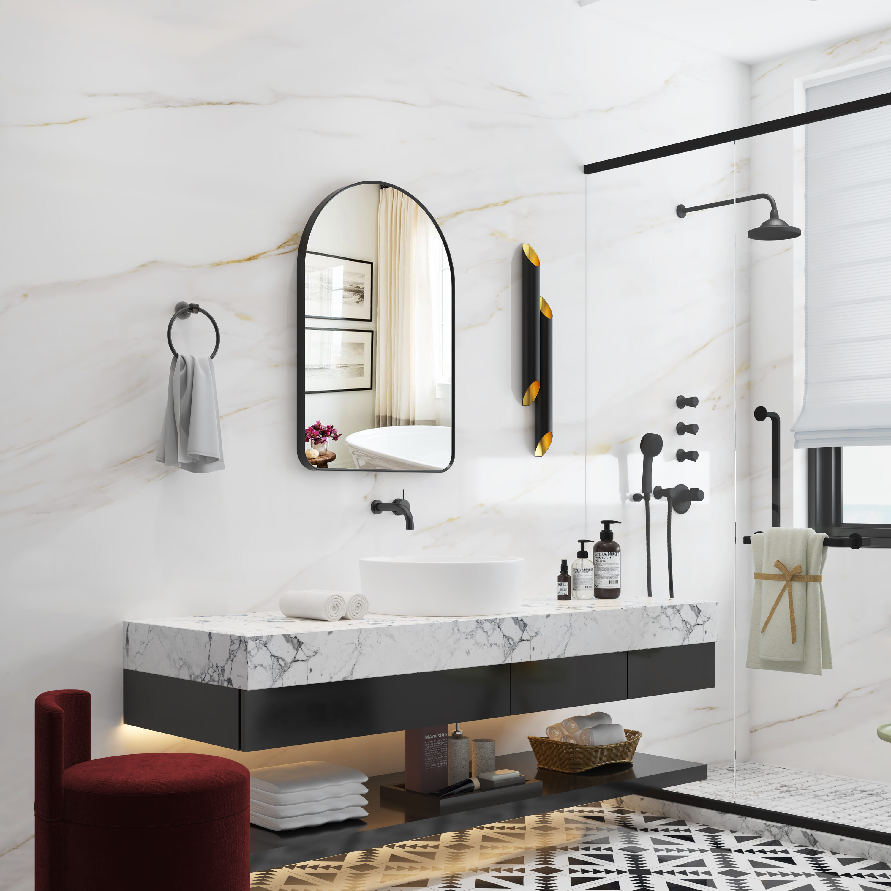 Forclover ALW65-24R Framed-Bath-Mirrors - View #2