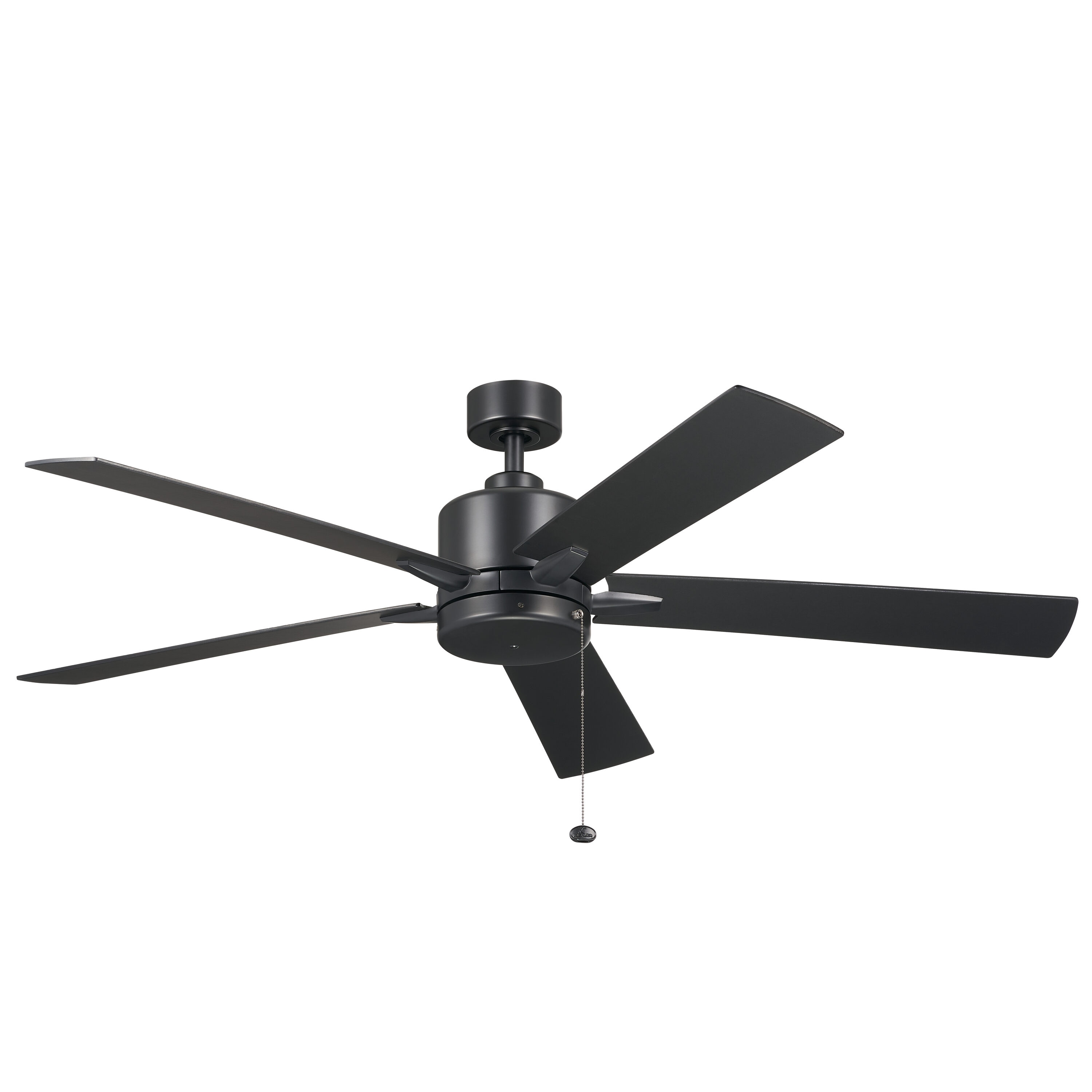Kichler 330243SBK Lucian 60-in Satin Black with Silver Blades Ceiling Fan Without Light ( 5 -Blade )