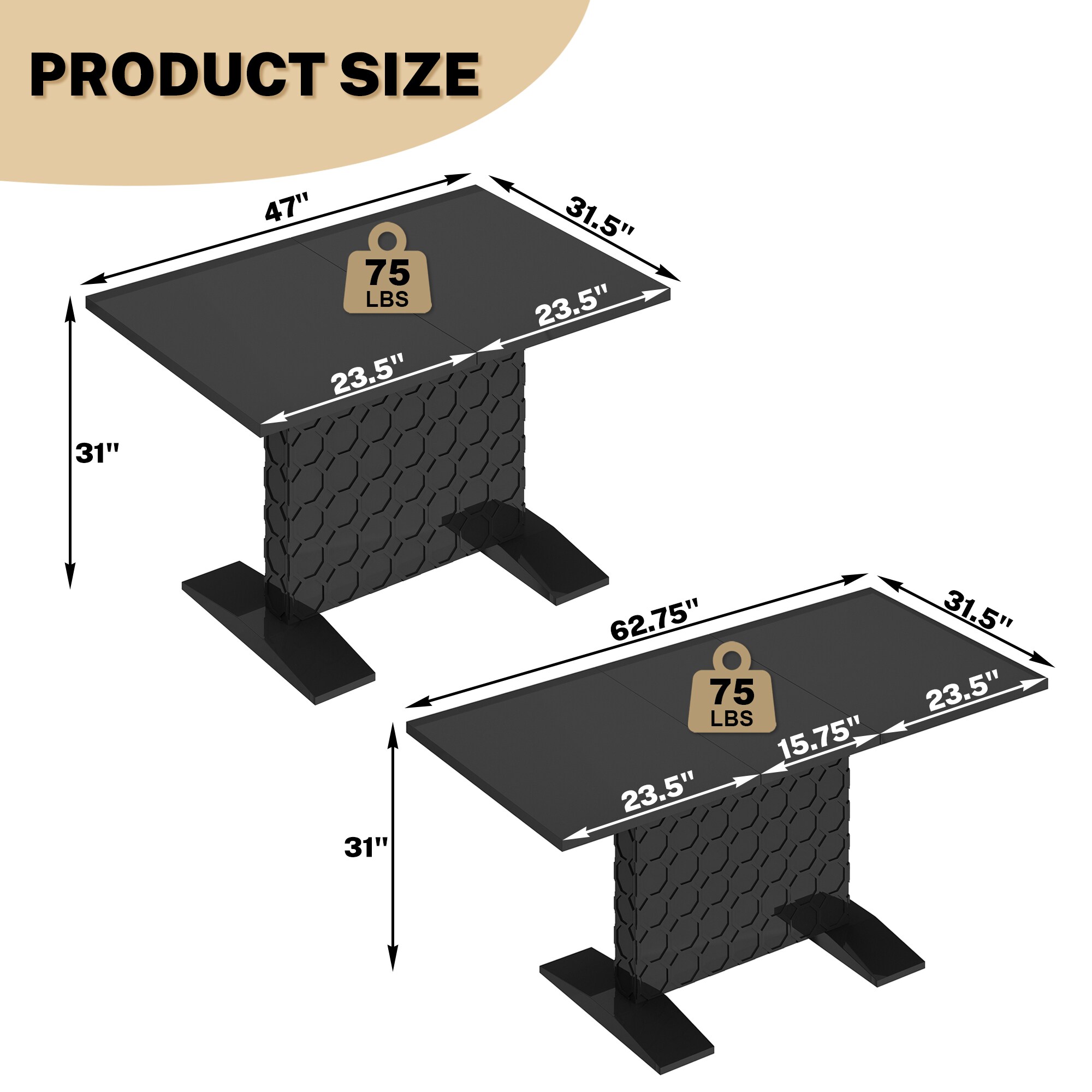 Clihome CL-ST1-BK Dining-Tables - View #7