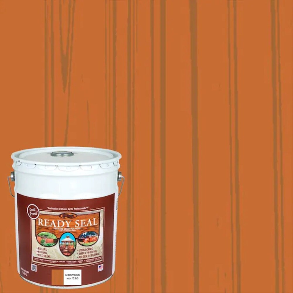 Ready Seal 809176 Pre-tinted Pecan Semi-transparent Exterior Wood Stain and Sealer (5-Gallon)