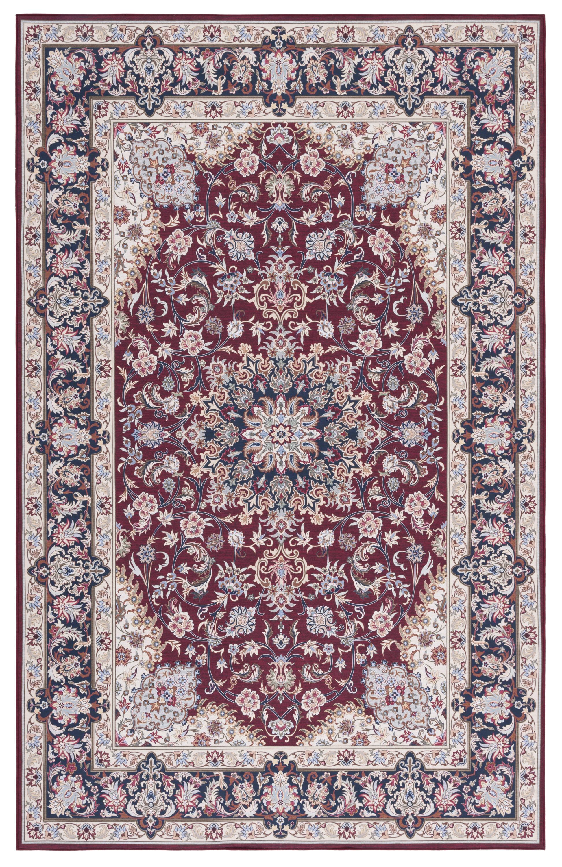 Tucson Red Synthetic 36" Hand-Knotted Easy Care Area Rug