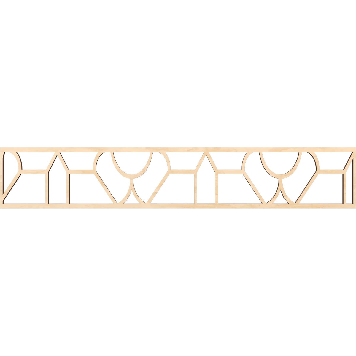 Ekena Millwork MLDB08X46WHIBI Whitechapel Fretwork Flat Trim 8-in x 3.89-ft Birch Brown Unfinished 2156137 Pierced Wall Panel Moulding