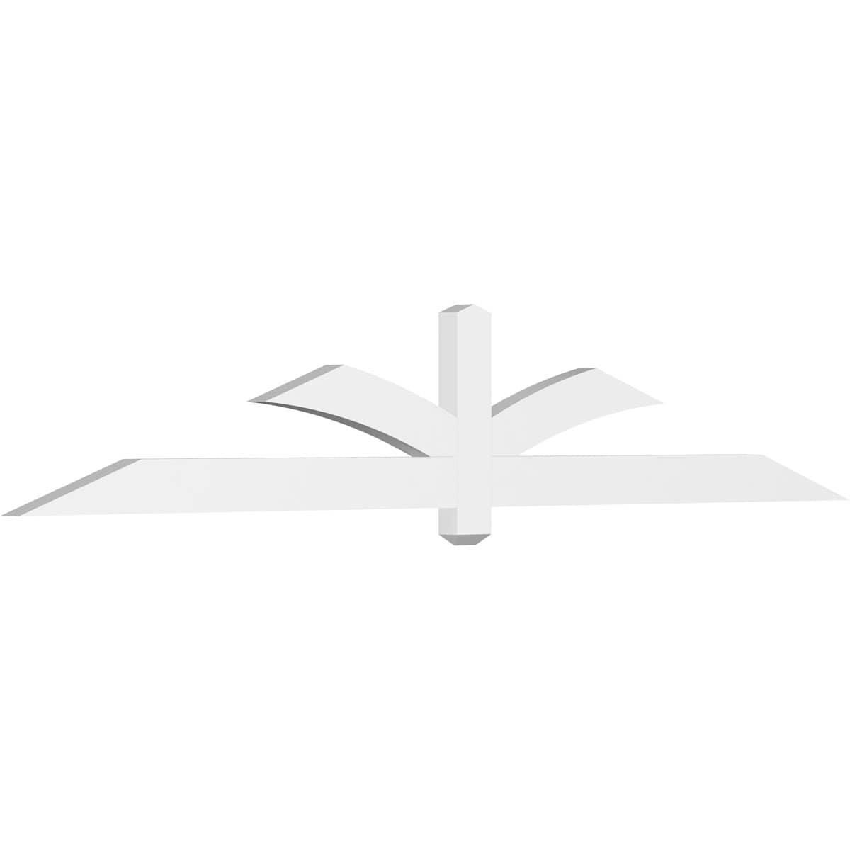 Ekena Millwork GBP096X16X0204RED00 Redmond White PVC Gable bracket