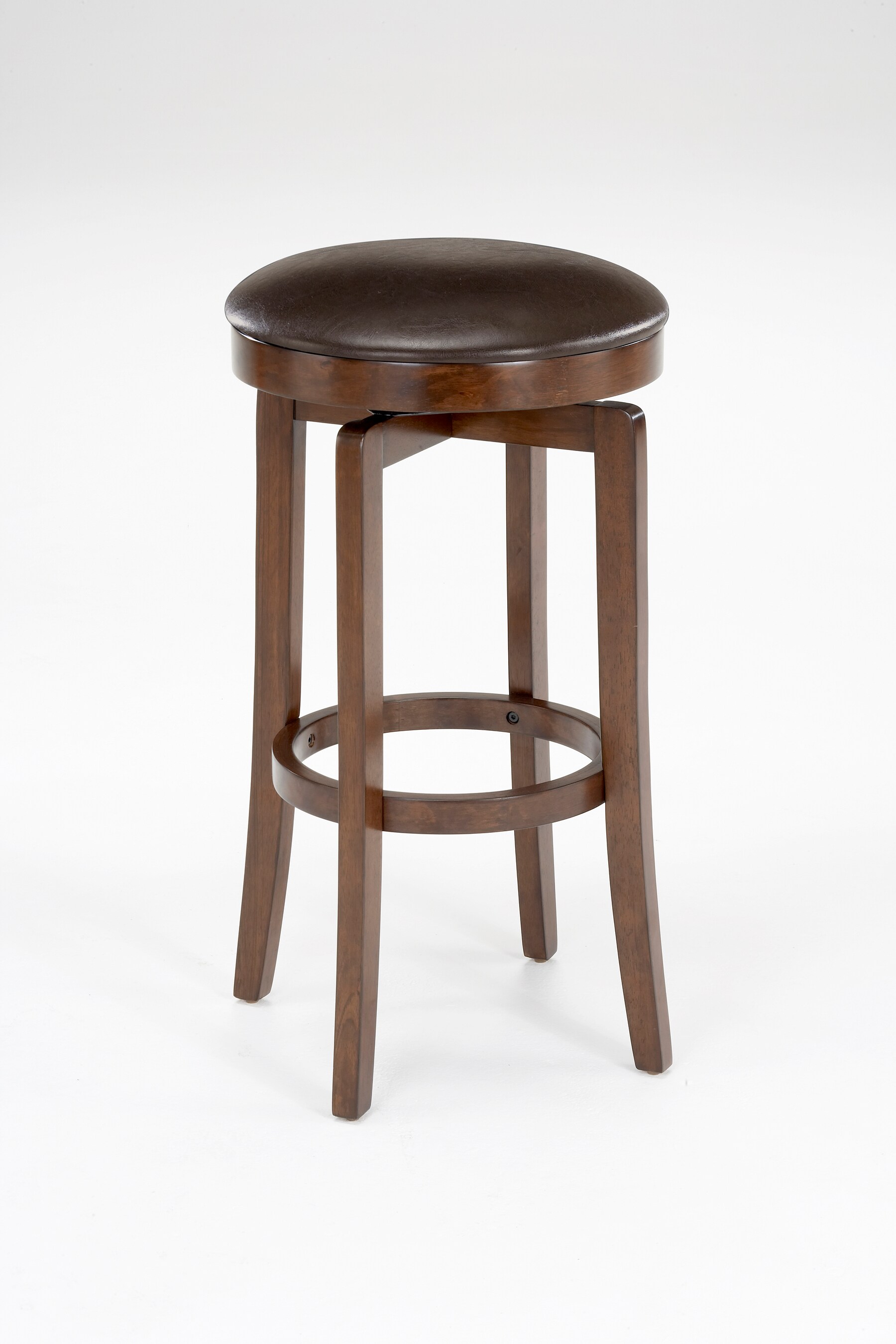 Hillsdale Furniture 63454-830 O'Shea Set of Medium Brown Cherry Bar height Upholstered Swivel Bar Stool