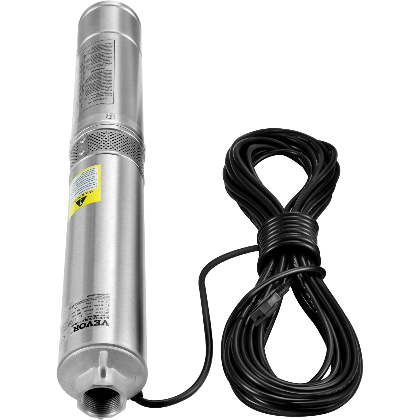 VEVOR 3-HP 230-Volt Stainless Steel Submersible Well Pump in the Water  Pumps department at