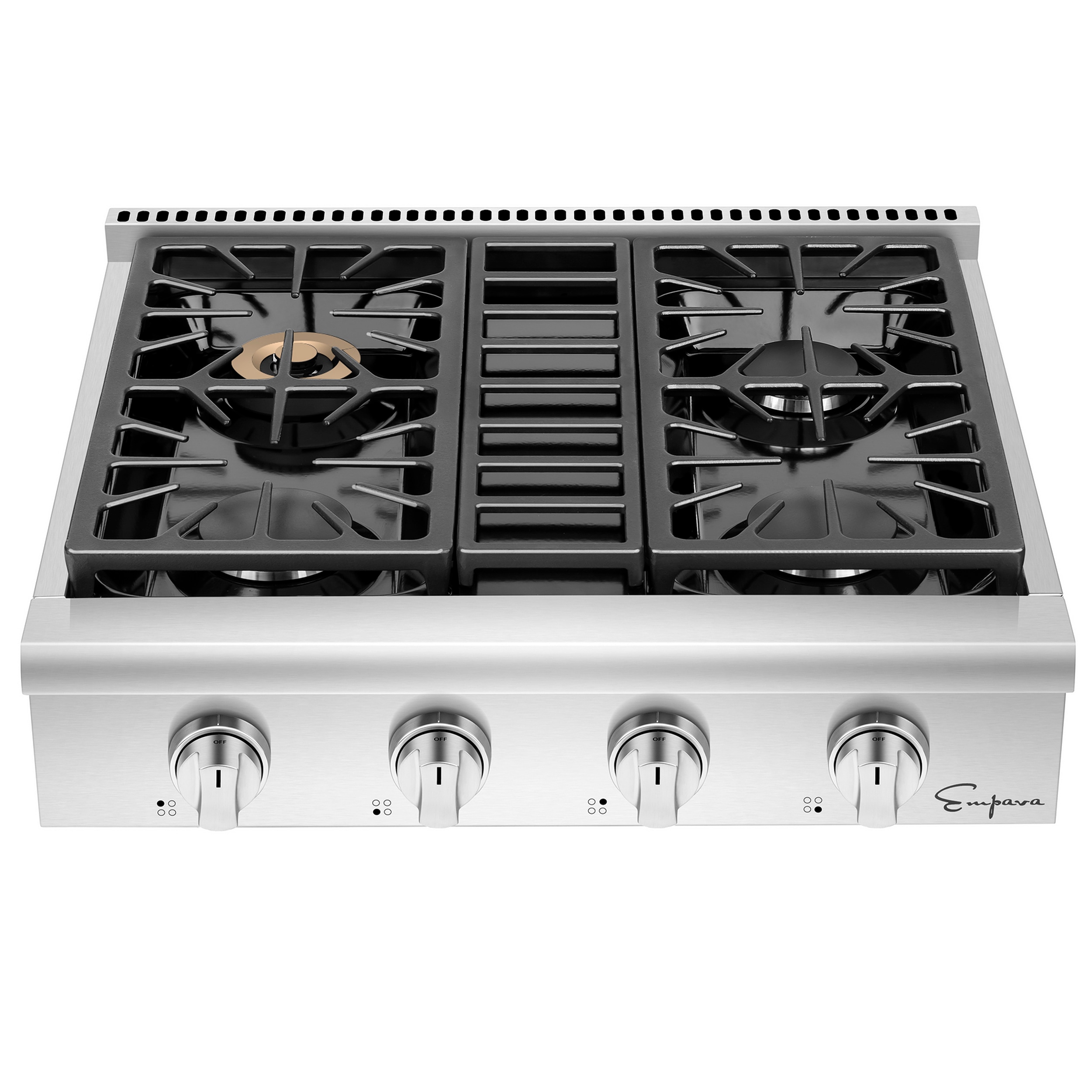 Empava 30in 4 Burners Stainless Steel Gas Cooktop in the Gas Cooktops