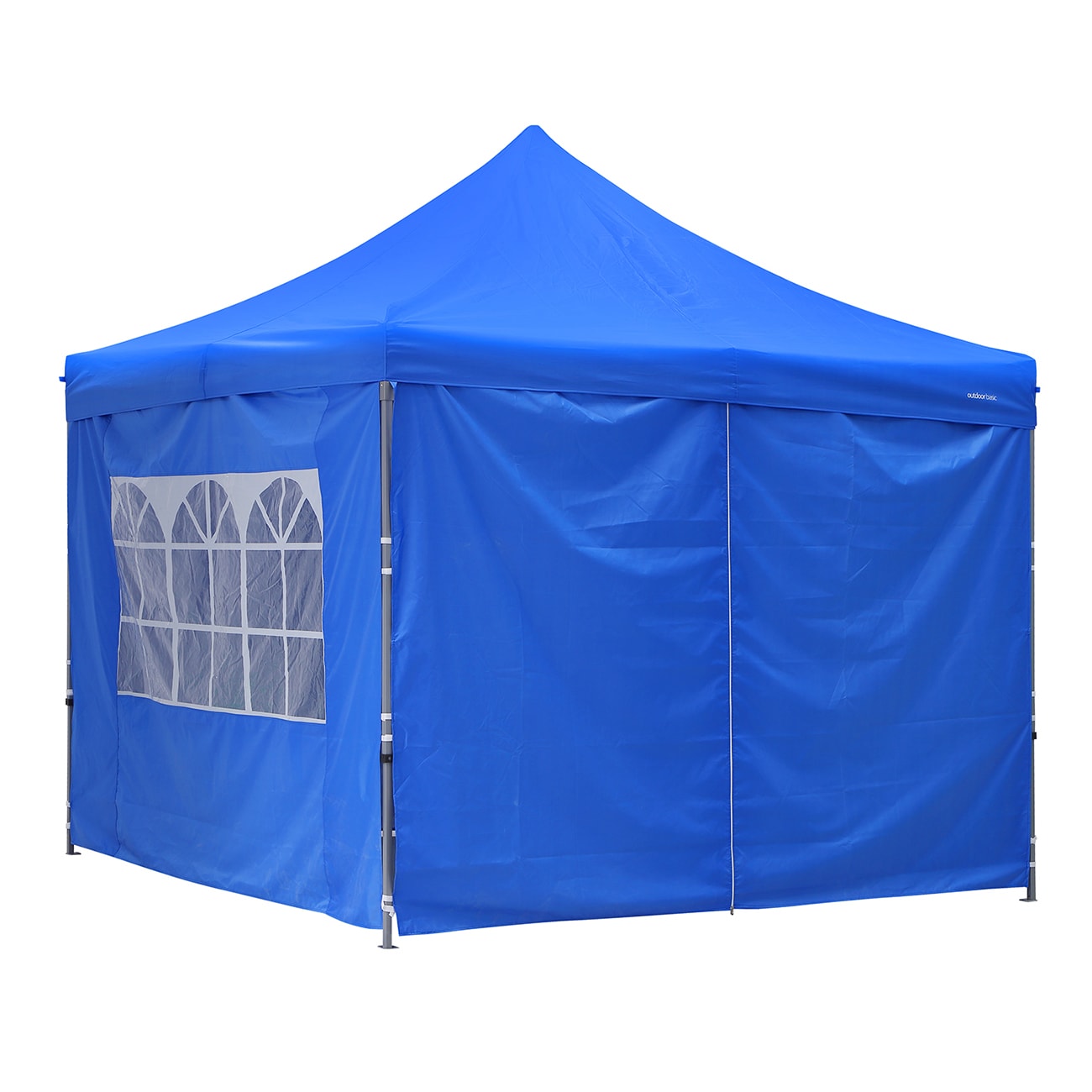 Ainfox 10-ft X 10-ft Patio Canopy Square Blue Metal Polyester Roof Pop ...