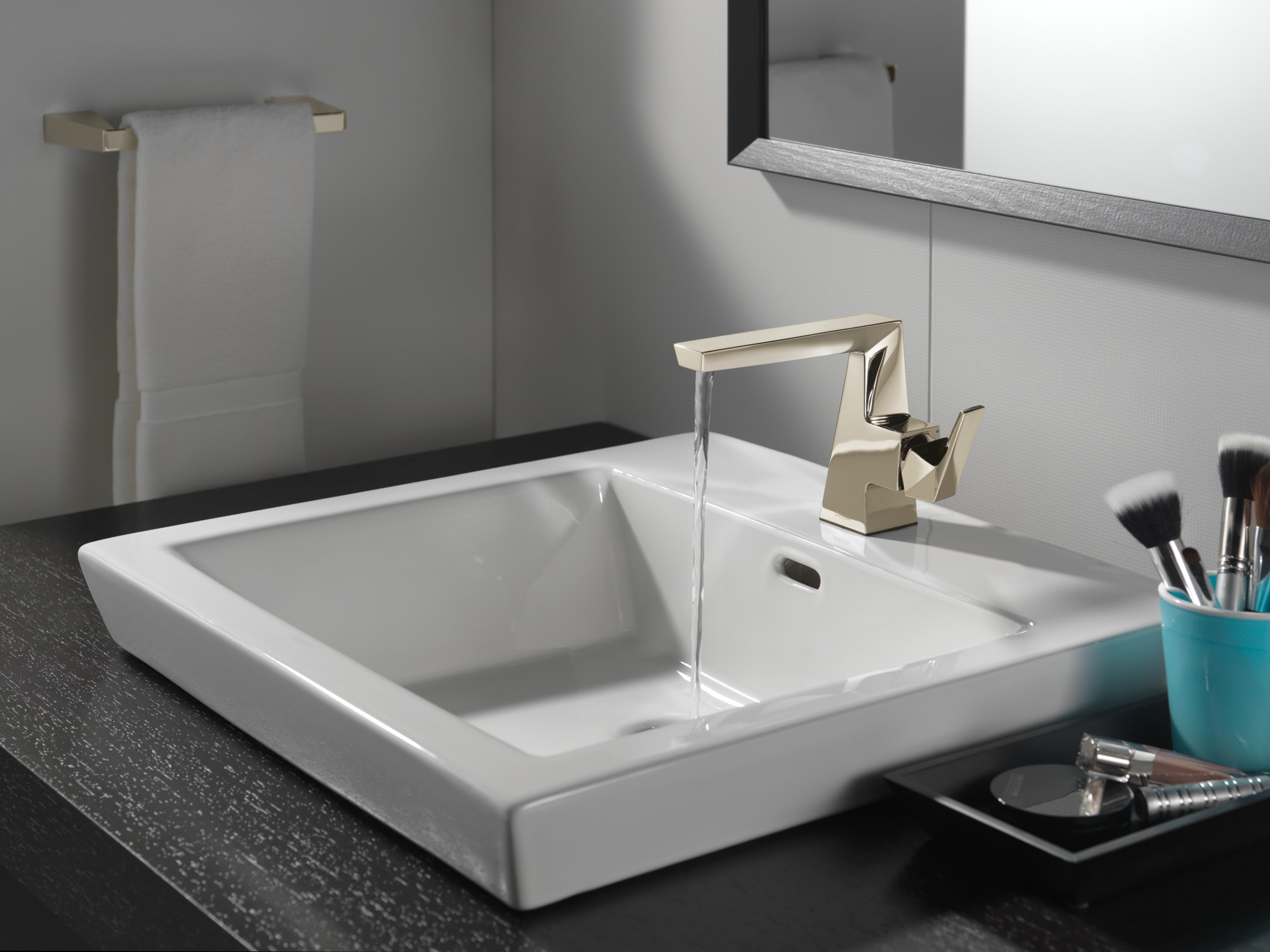 Modern Trillian Single Handle 6" Polished Nickel Bathroom Faucet