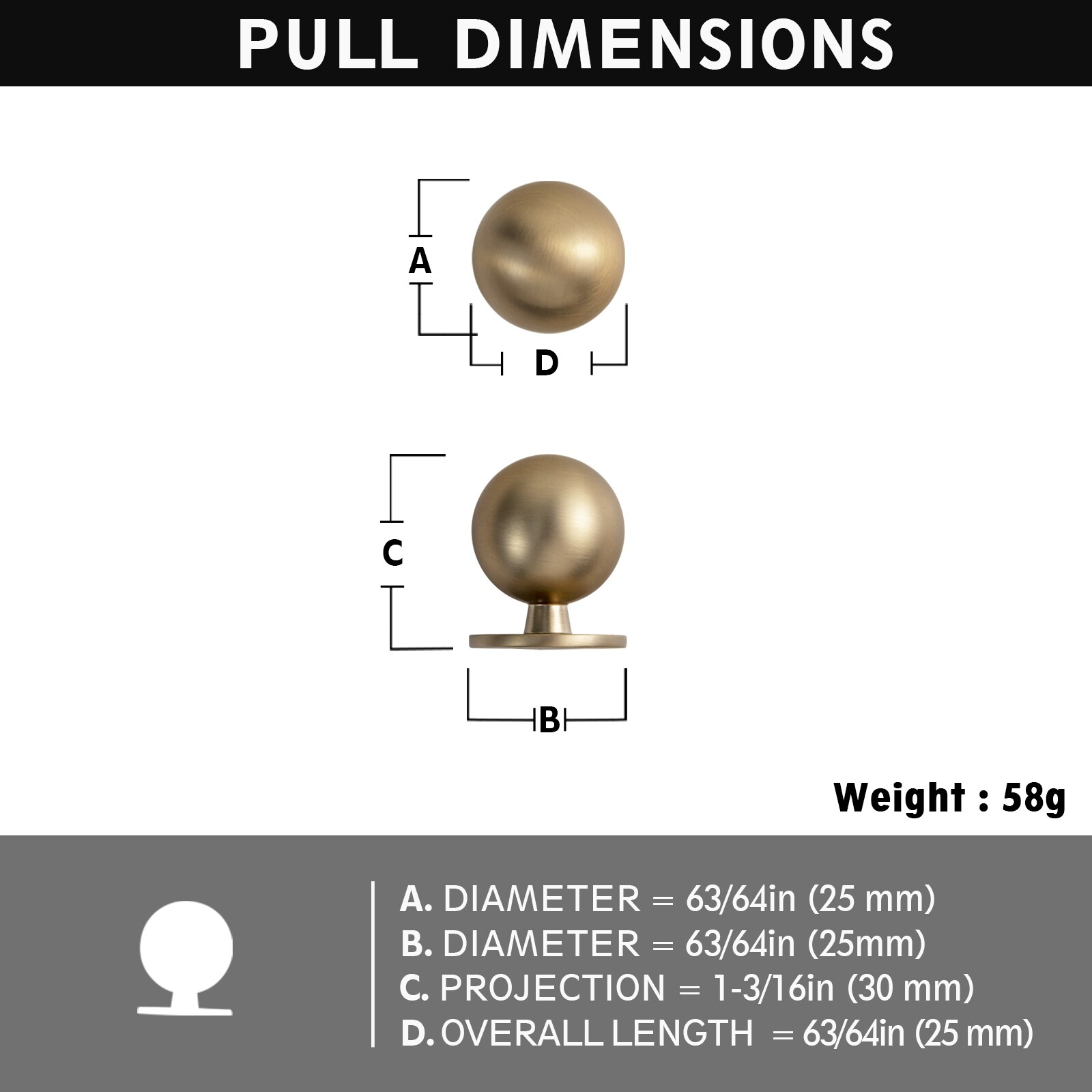 Miaokesen 9595UBR-DK-12 Cabinet-Knobs - View #2