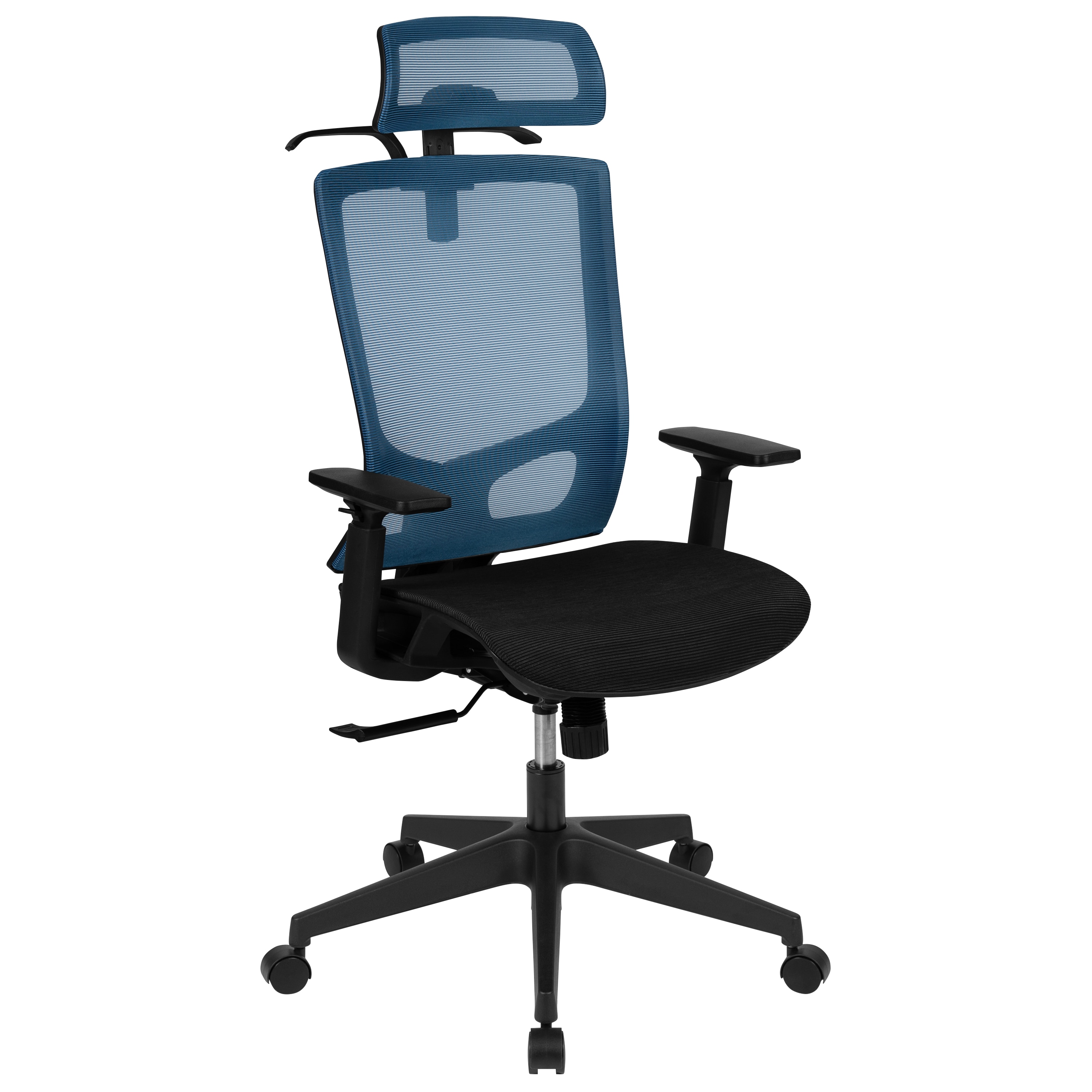 Flash Furniture 889142945758 Layla Blue Contemporary Adjustable Height Mesh Executive Chair