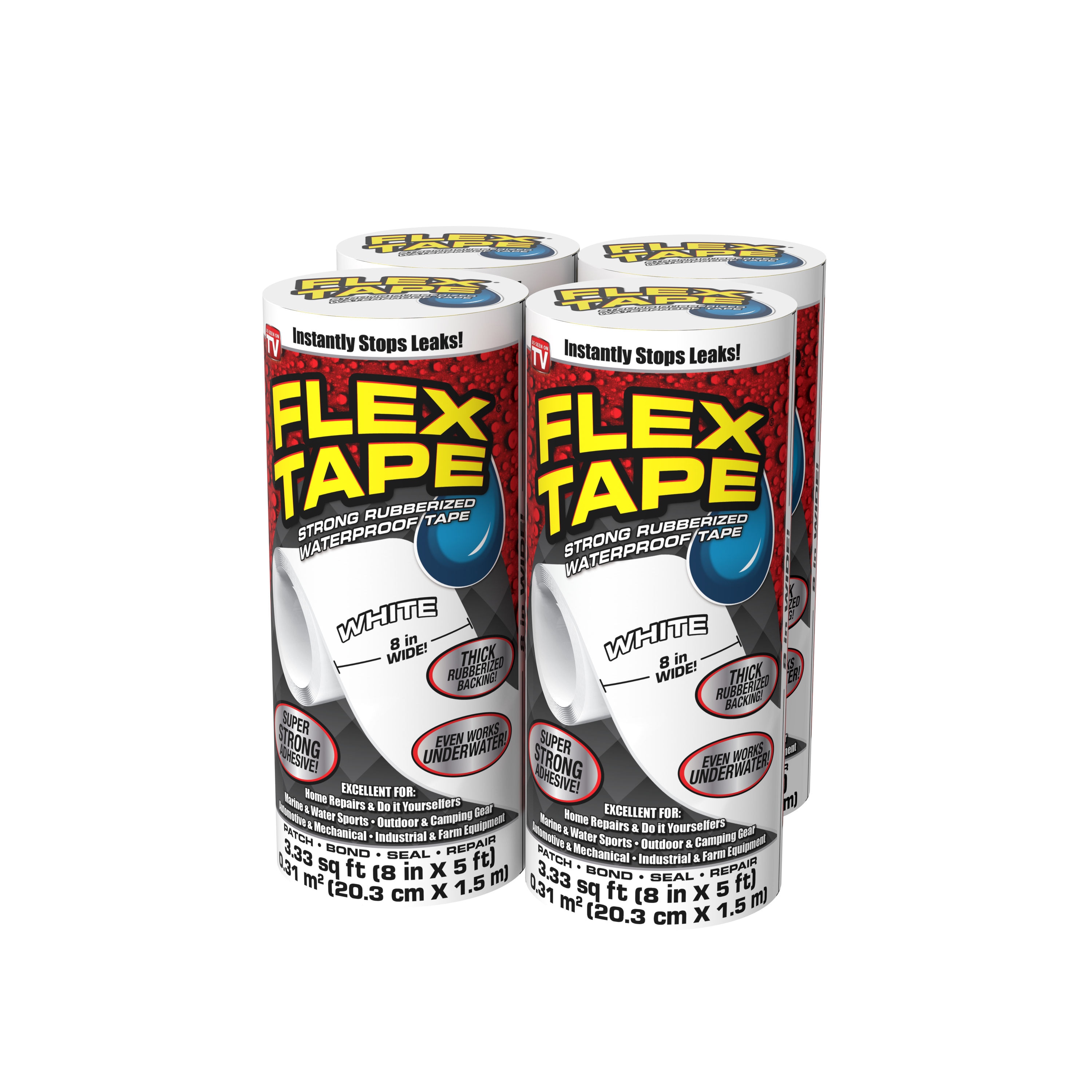 Duct Tape, White (2 inch ×55YARD) Waterproof Tape Cloth no Residue