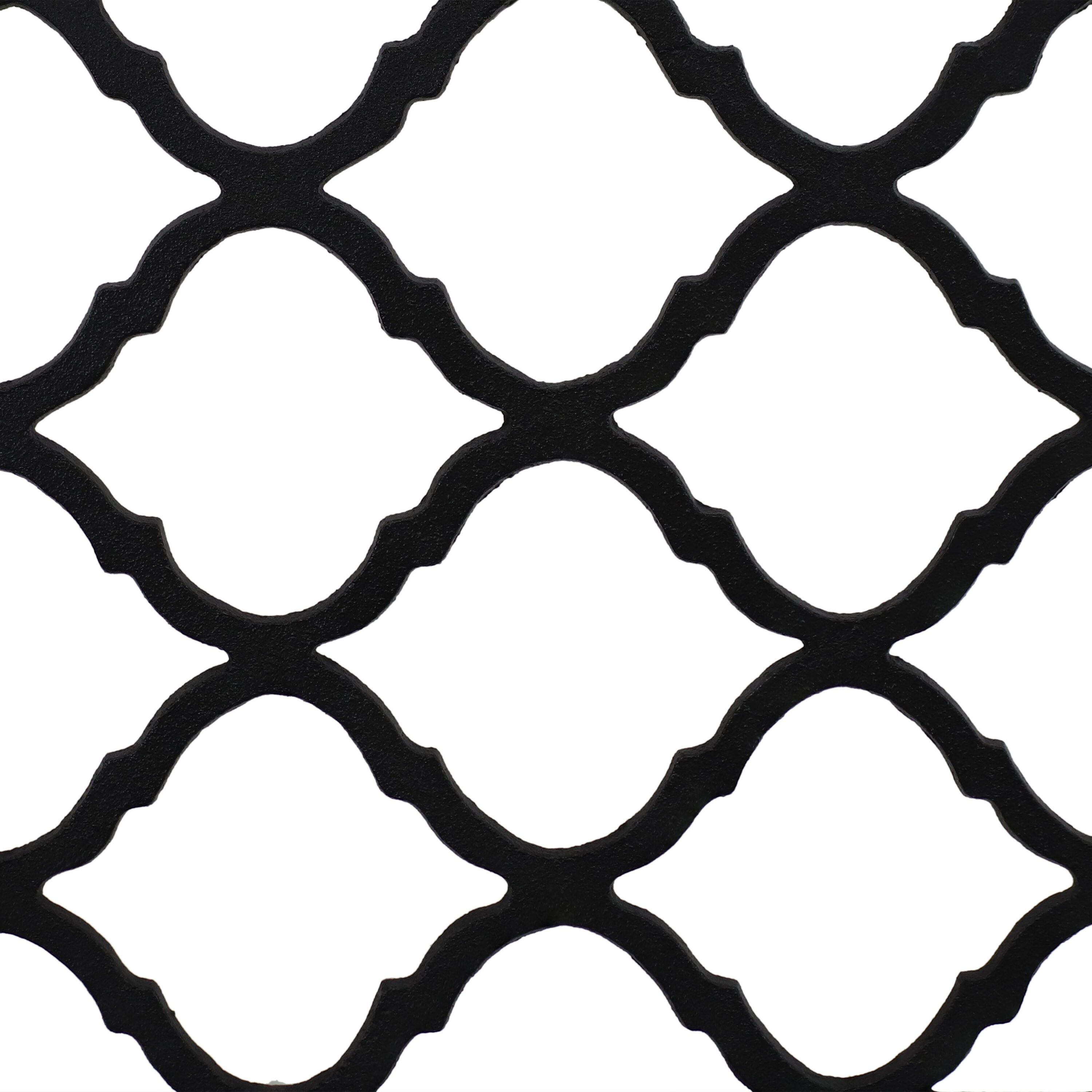 Sunnydaze 50-Inch Black Cast Iron Lattice Outdoor Garden Bench