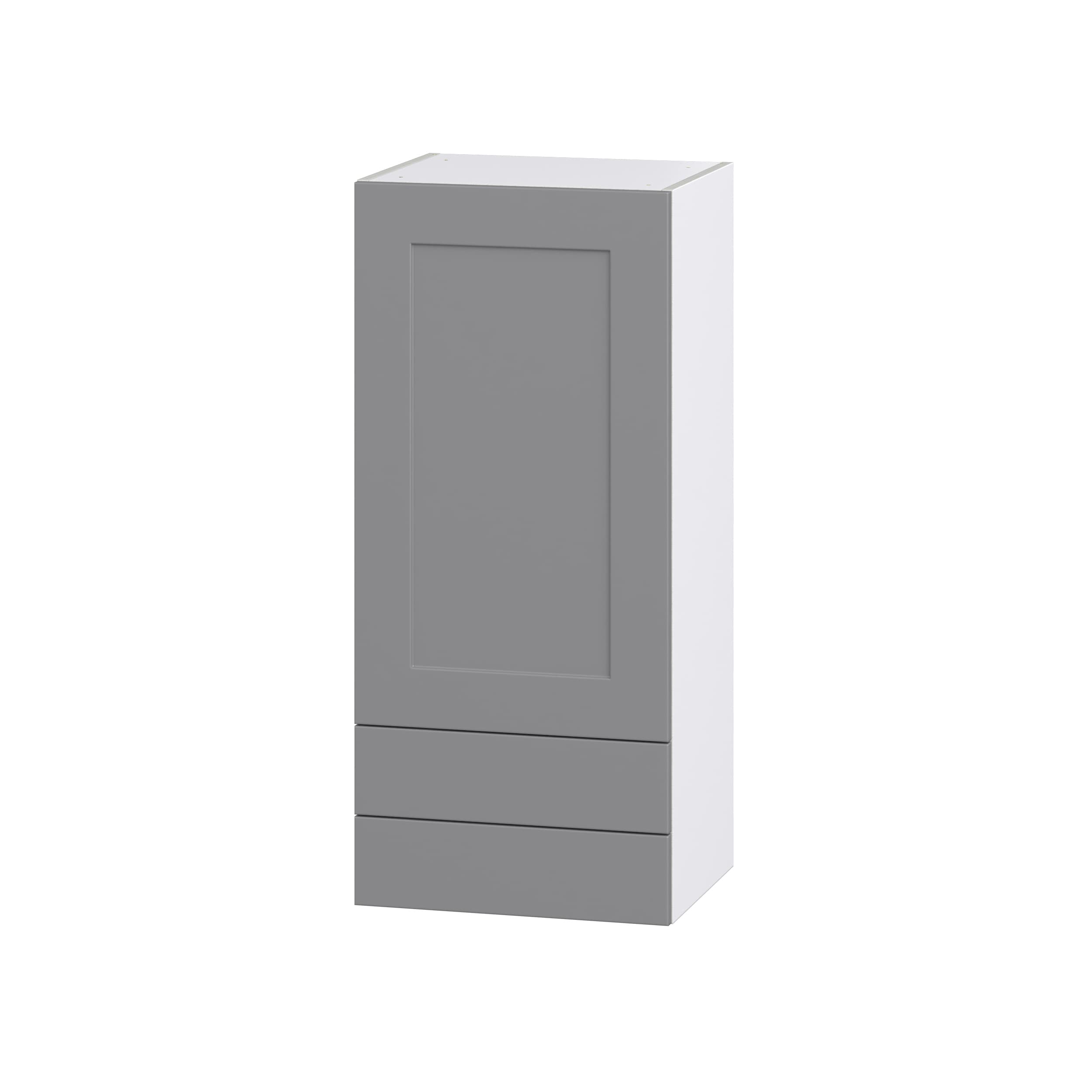 Hugo&Borg Beaumont 24-in W x 40-in H x 14-in D Slate Gray 2-Drawers Wall Fully Assembled Cabinet (Recessed Panel Shaker Style)
