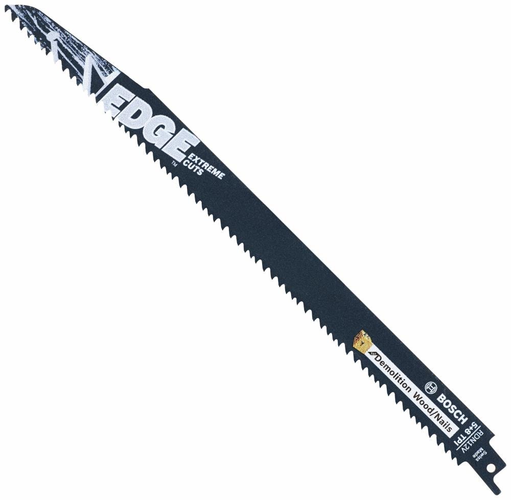 Edge Bi-metal 12-in 5/8-TPI Wood/Nail Embedded Cutting Demolition Reciprocating Saw Blade | - Bosch RDN12VL