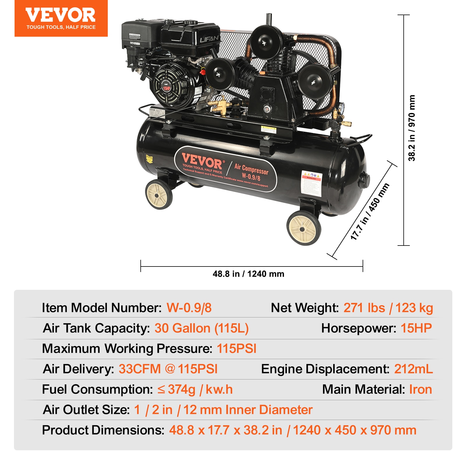 VEVOR QYKYJ30JL000B8GF5V0 Air-Compressors - View #10