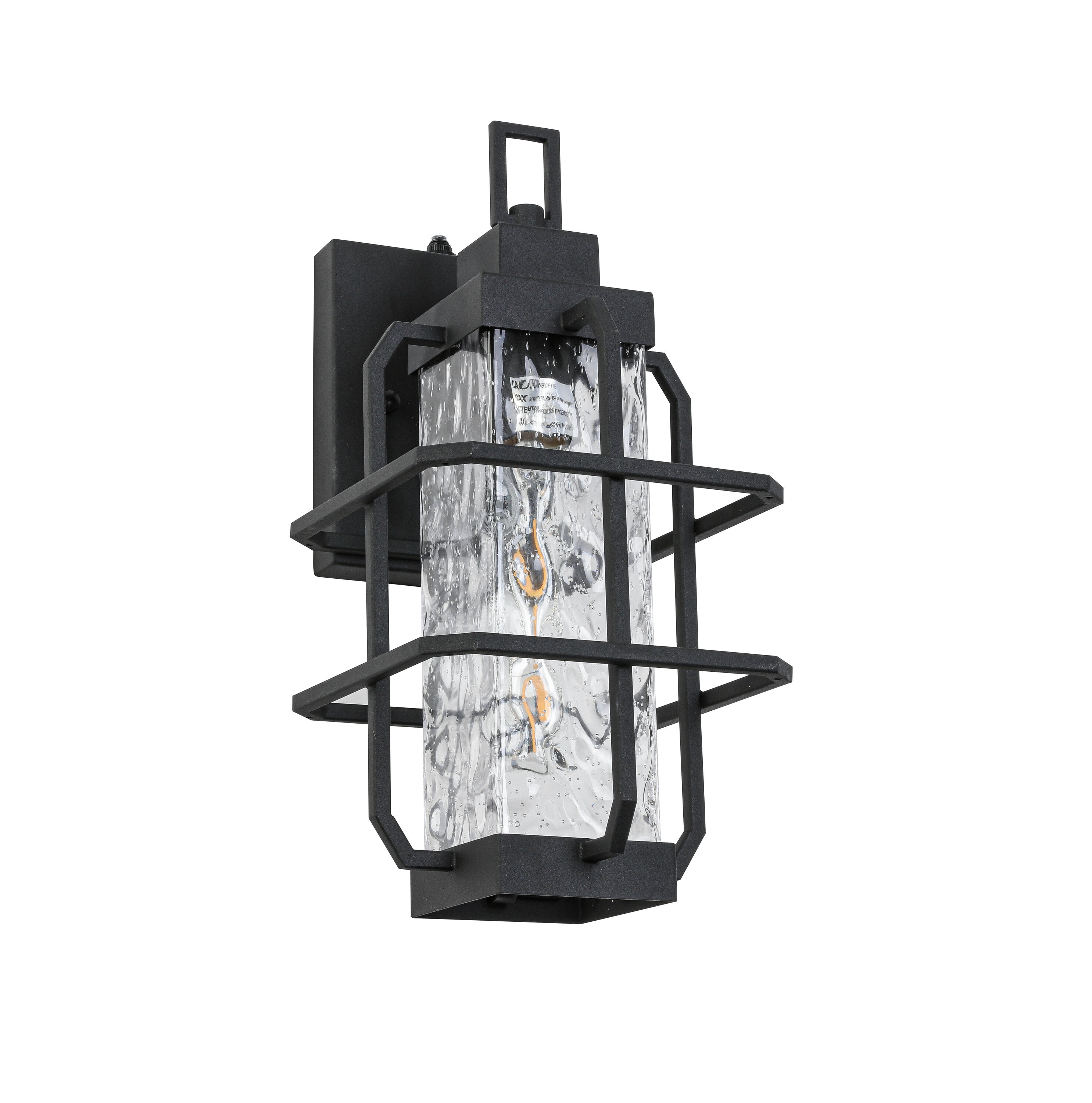 Flynama DBL-L-D0102HALRWG Outdoor Wall Light 1 -Light 14.17-in H Matte Black Hardwired Dusk to Dawn Outdoor Wall Light