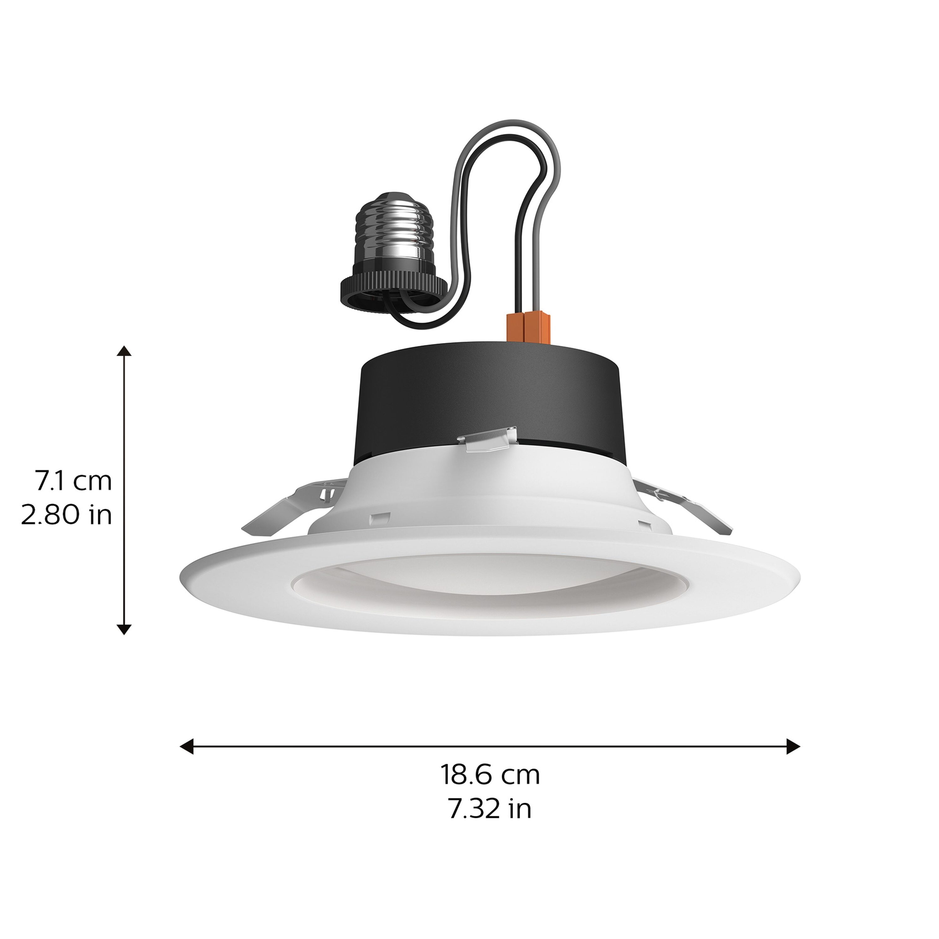 Philips LED Flicker-Free 5/6 Dimmable Recessed Downlight, 1000 Lumen,  Daylight (5000K), 11.5W=75W, E26 Base, 12-Pack 