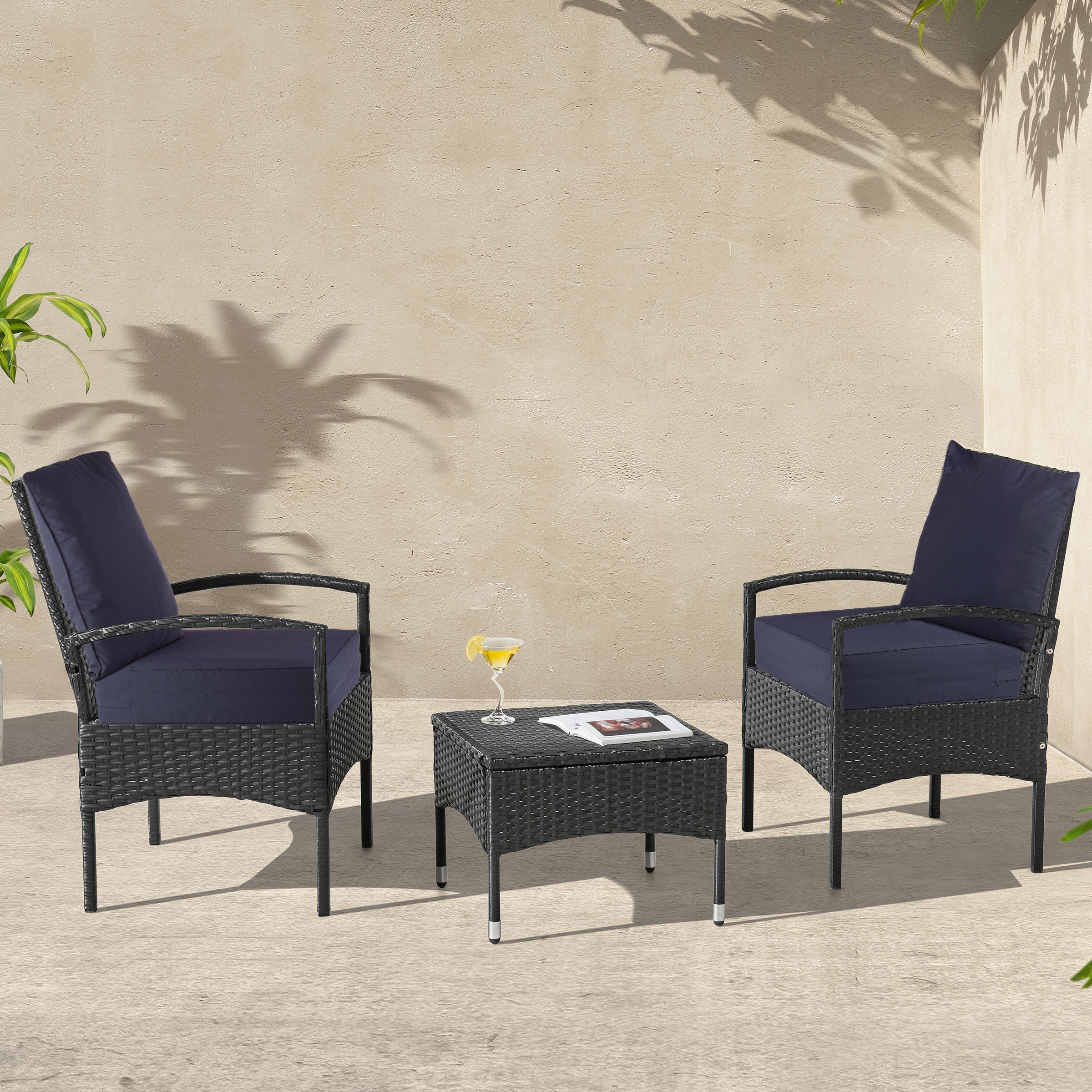 Lavish Home HT-OUTDR-NVY Patio-Furniture-Cushions - View #6