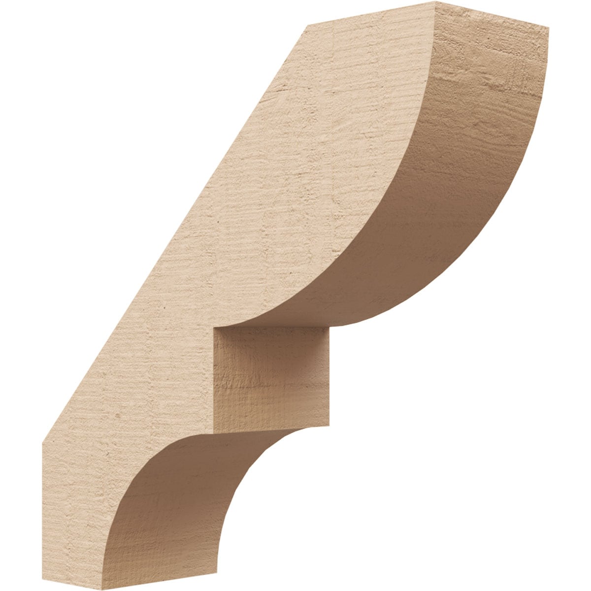 Ekena Millwork BRCUR03X10X10RIDRCPR 3-in x 10-in x 10-in Primed Urethane Ridgewood Rough Cedar TimberThane Knee Brace