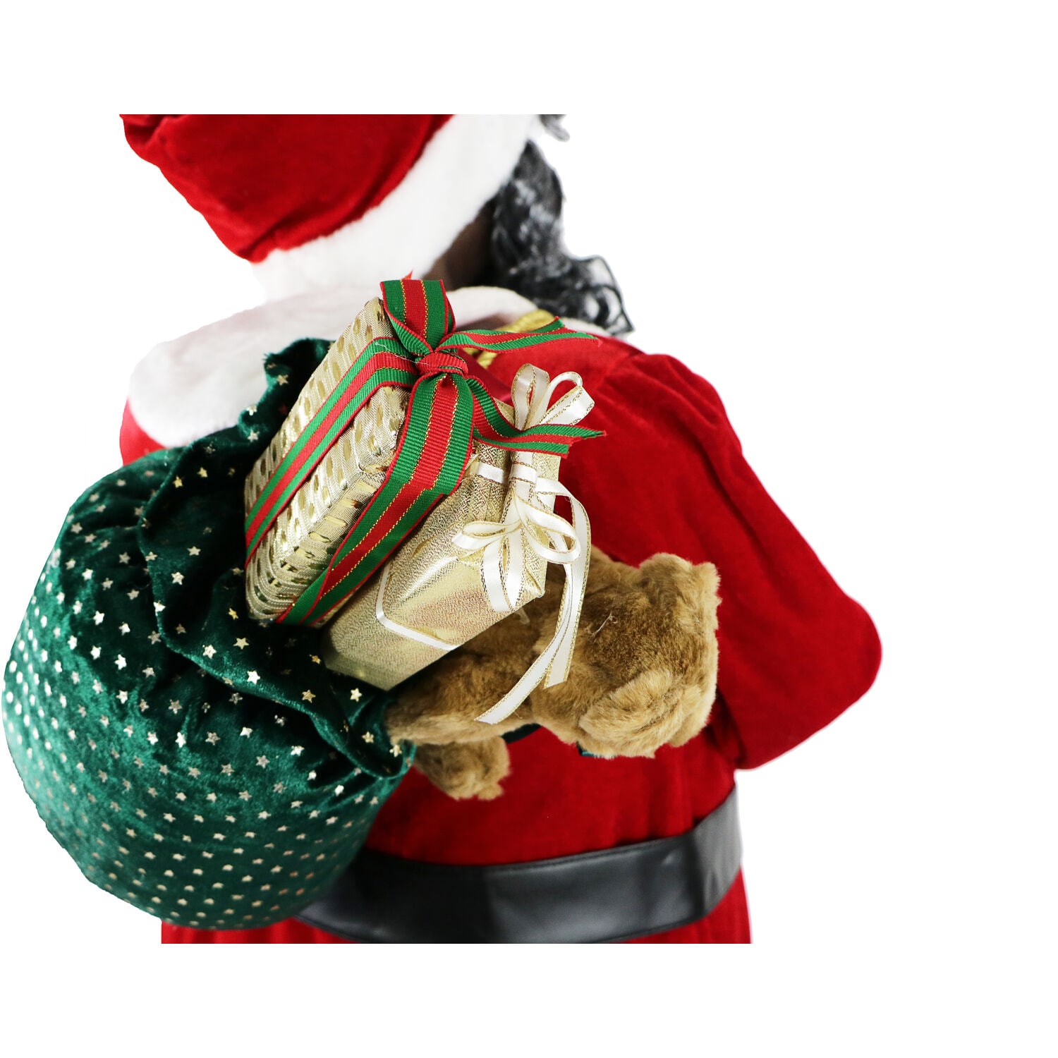 58-Inch Red Velvet Motion-Activated Dancing Santa Claus