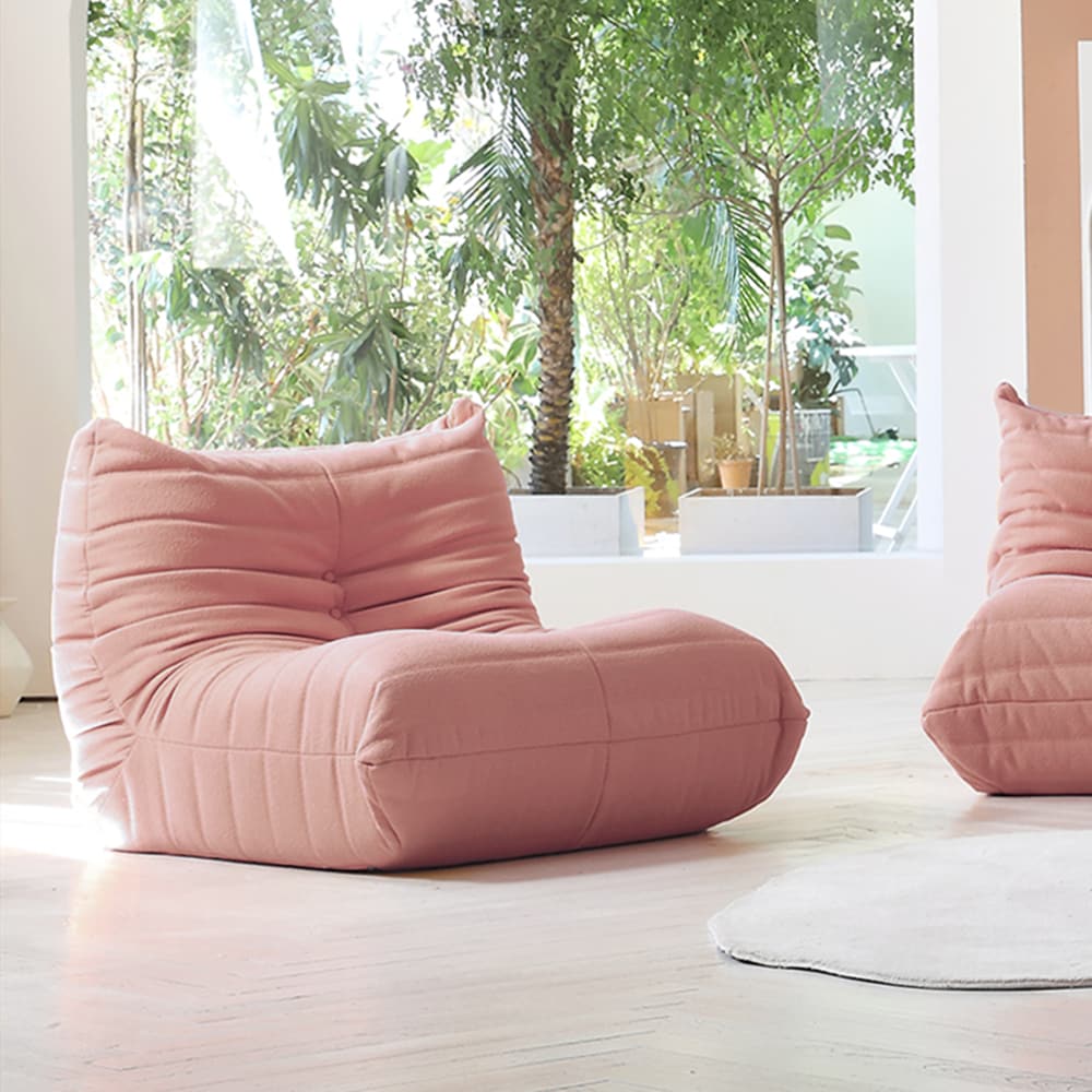 BuotiqHom DH-S1-117PK 45-in Casual Pink Velvet 1 -seater Sofa