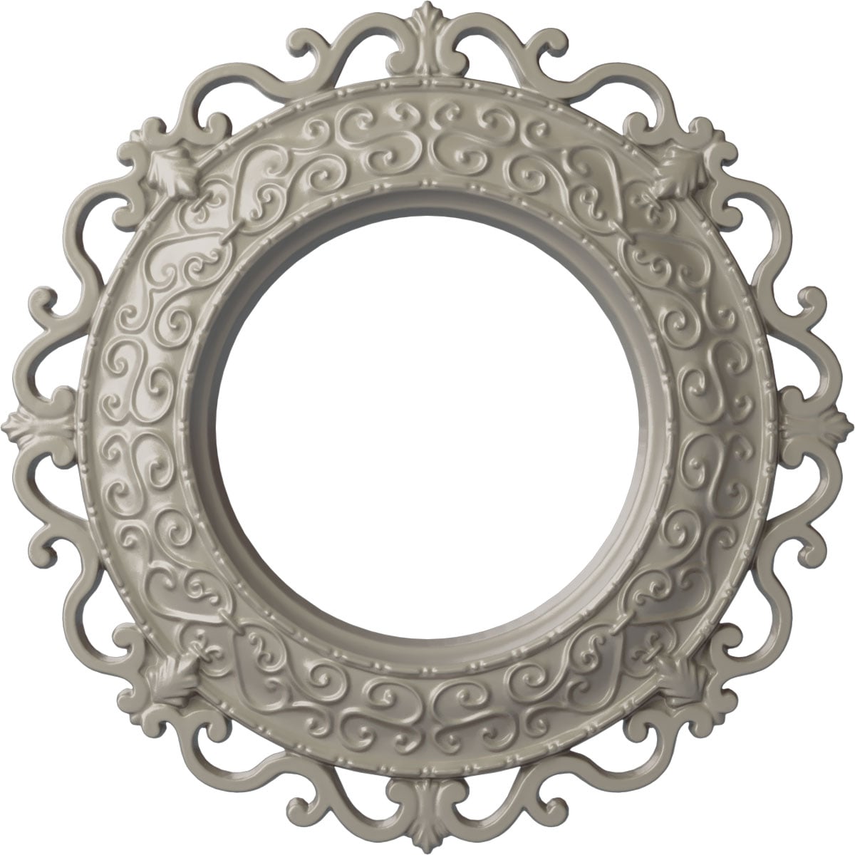 Ekena Millwork CM13ORPWS Orrington 13.25-in W x 13.25-in L Painted Pearl White Polyurethane Whole Ceiling Medallion