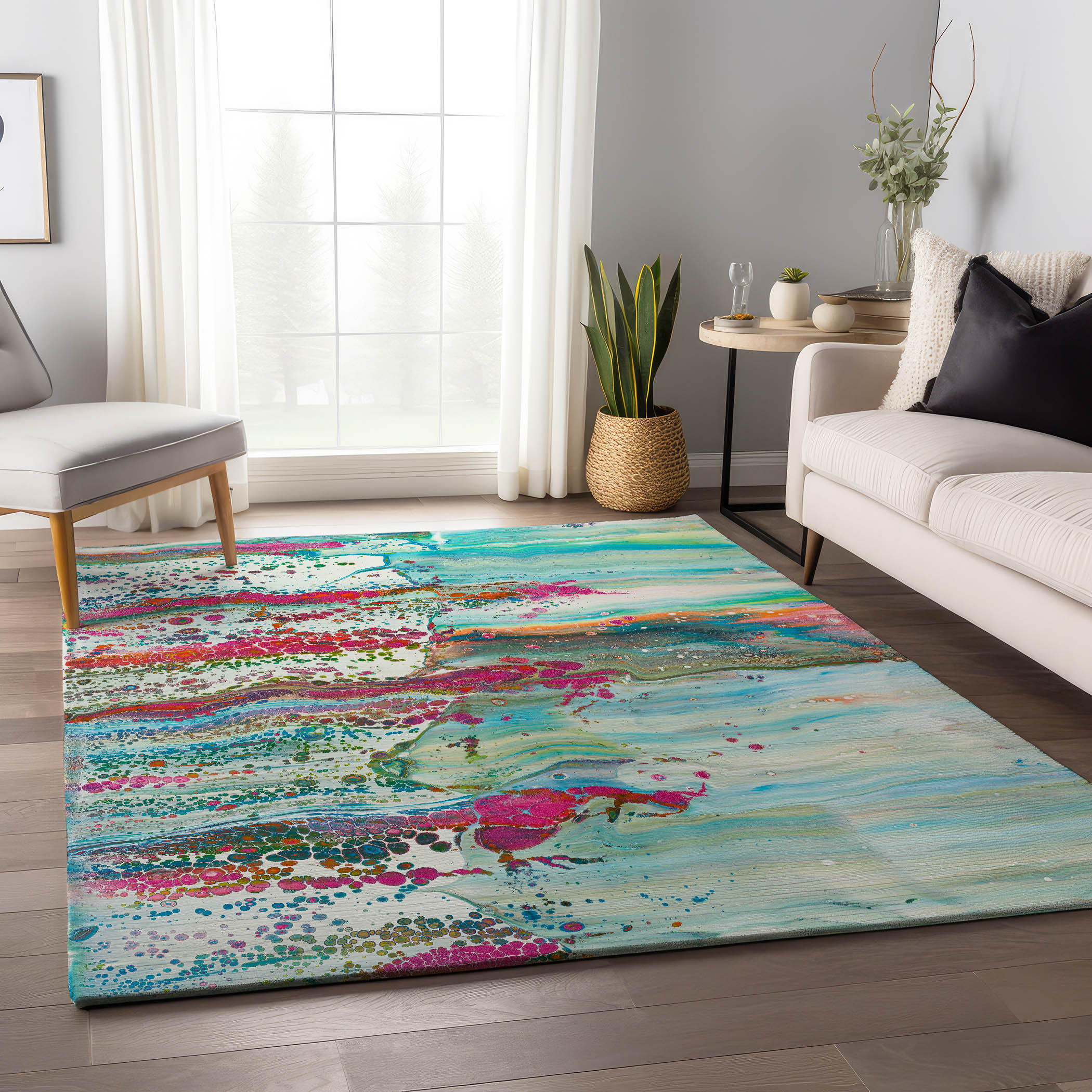Addison Rugs AMF47ME5X8 Mayfield AMF47ME 5 x 7 (ft) Loomed Polyester Melody Rectangular Indoor Abstract Machine washable Area rug