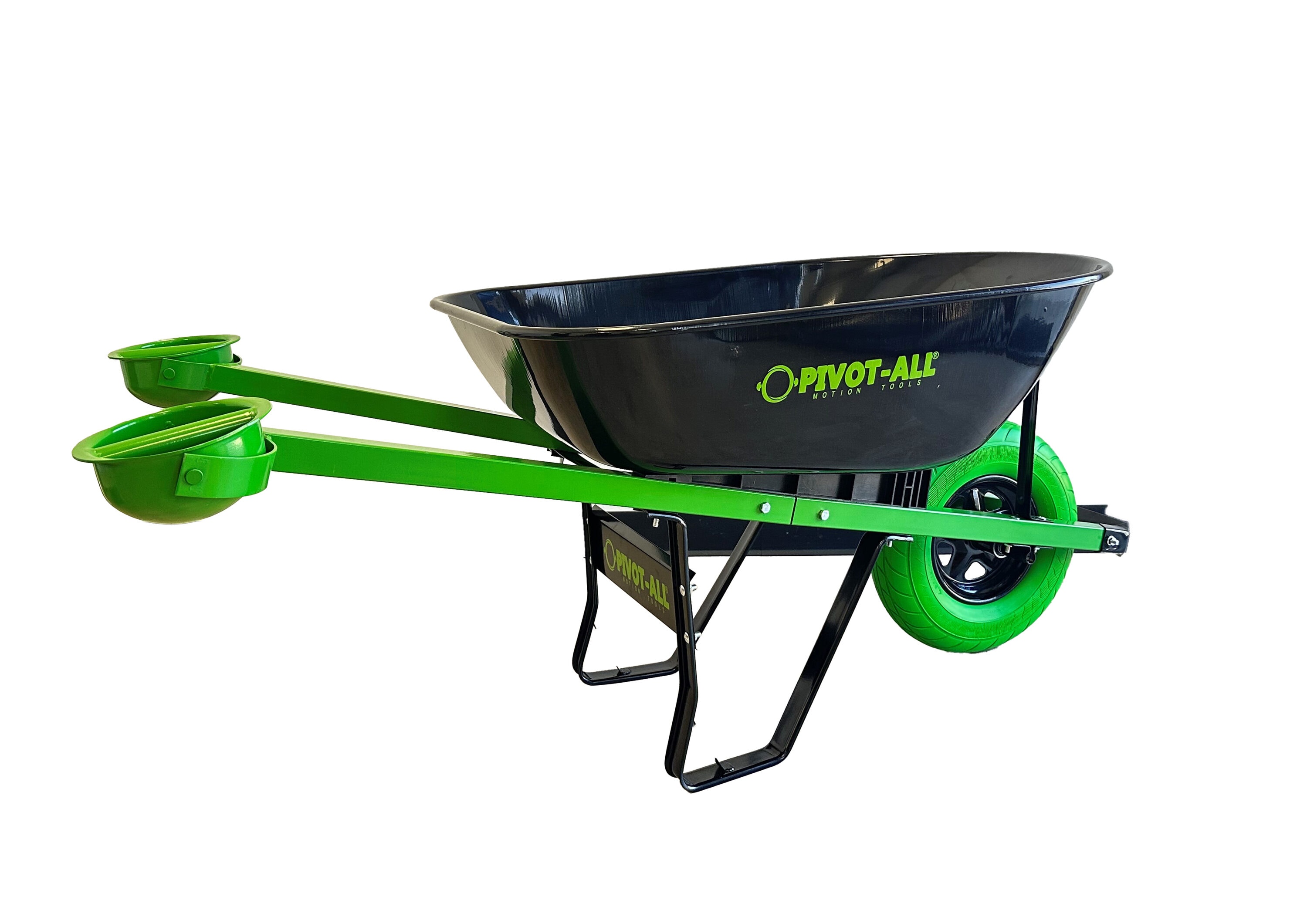 Pivot-All Motion Tools PVTWB6HDCUF 6-cu ft 1 Wheel Steel Push Wheelbarrow Flat-Free Tire