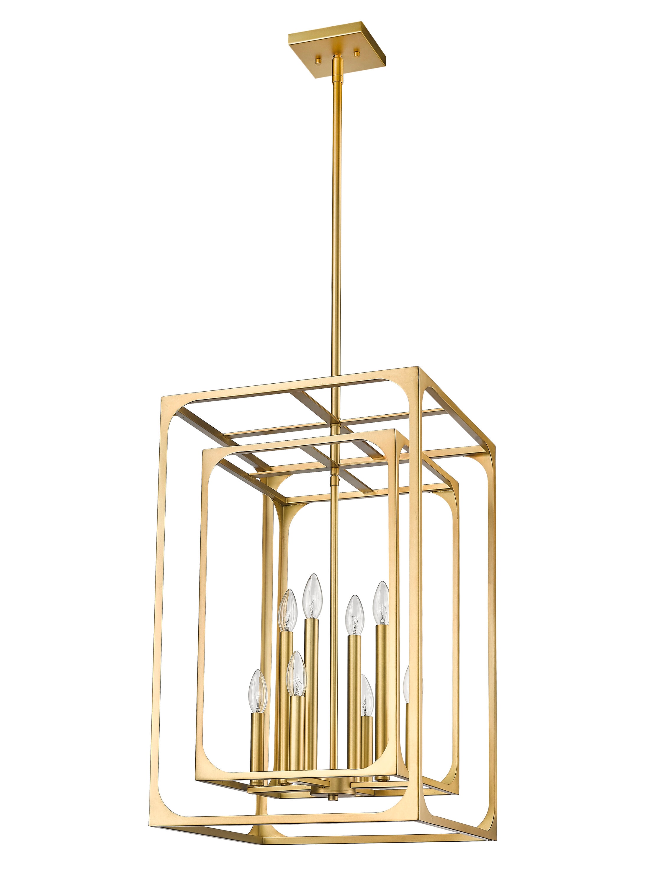 Easton 8-Light Brass Candle Chandelier
