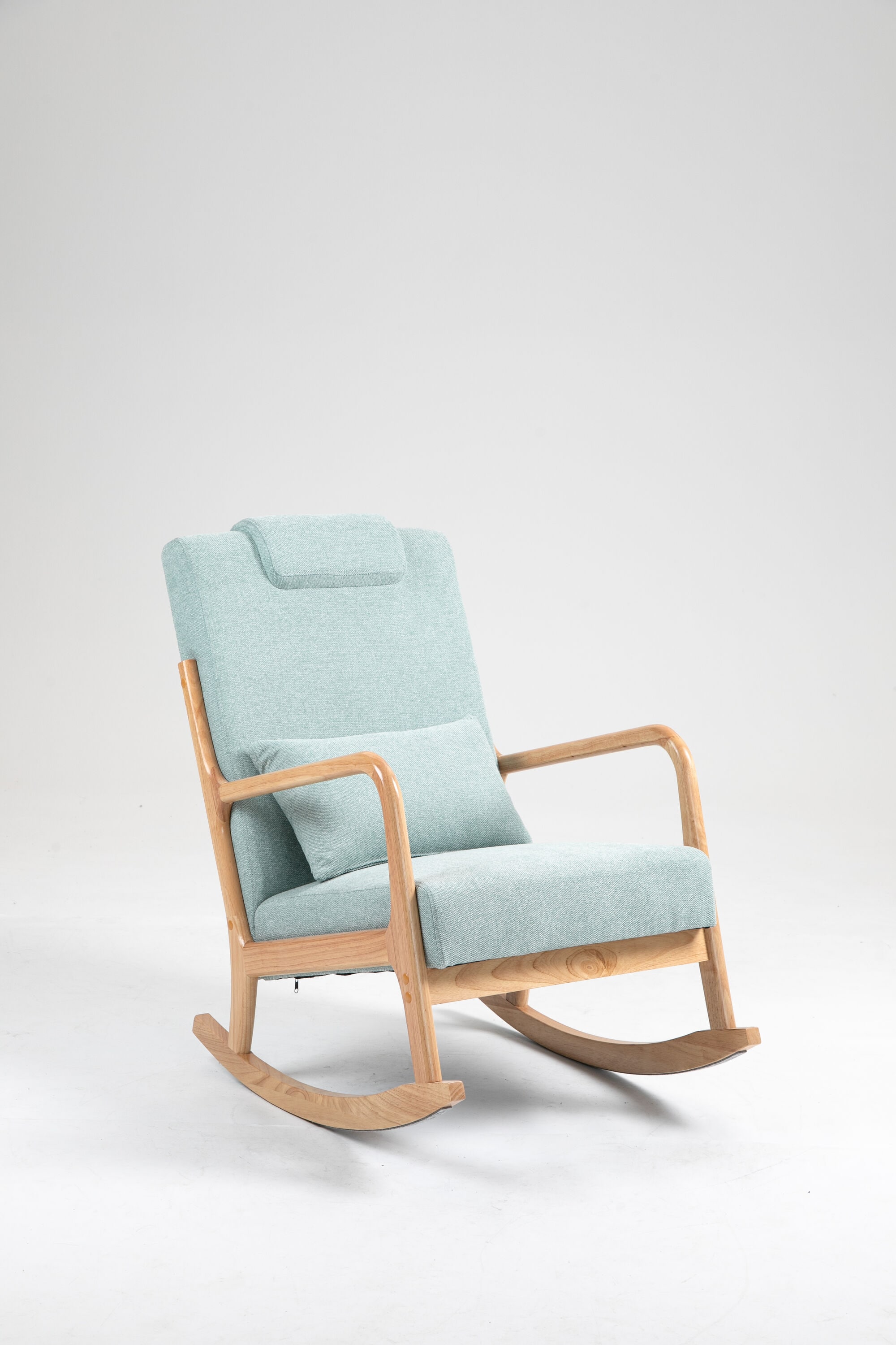 CESICIA SY-CH07 Modern Light Green Linen Rocking Chair