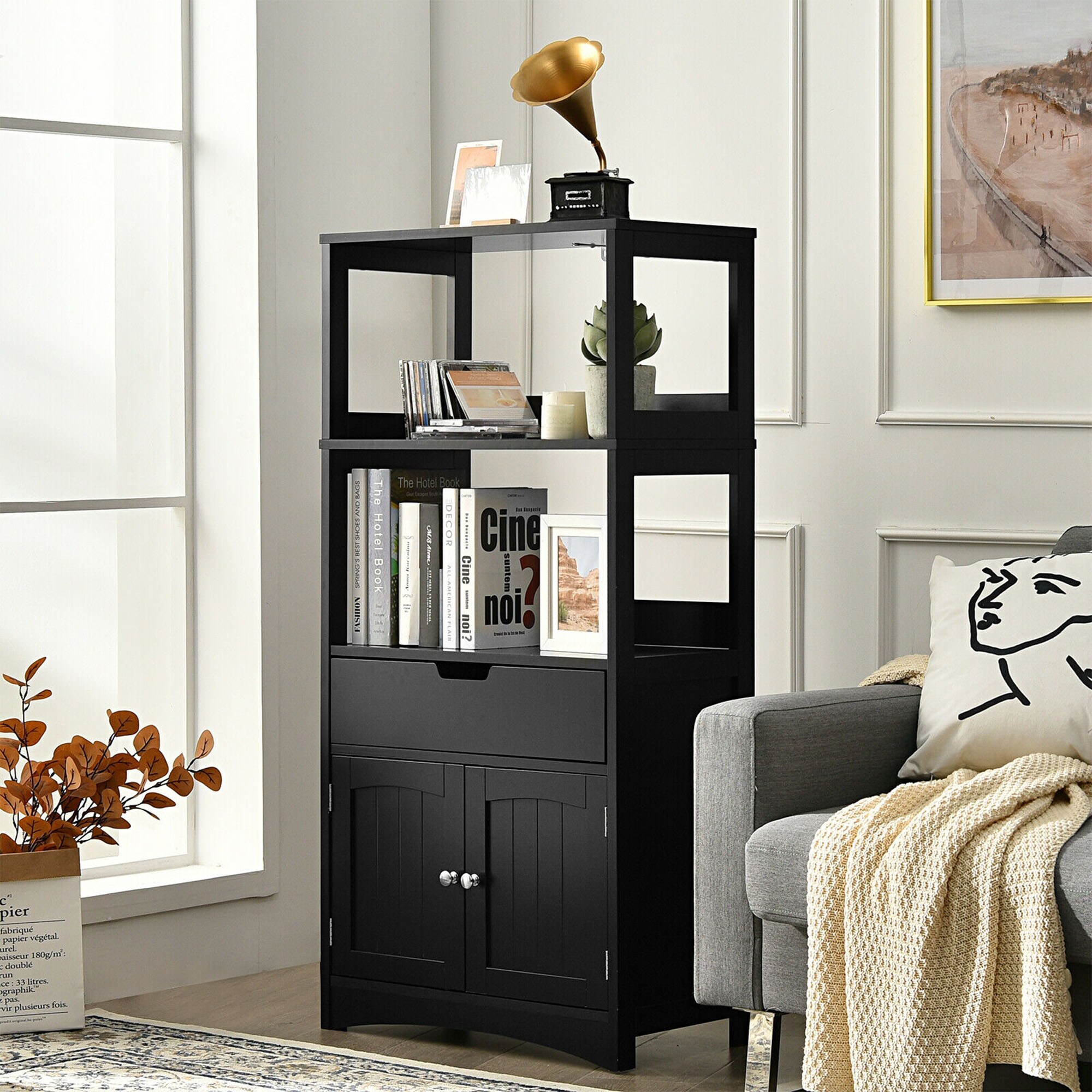 WELLFOR OUJ66295BK Linen-Cabinets - View #6