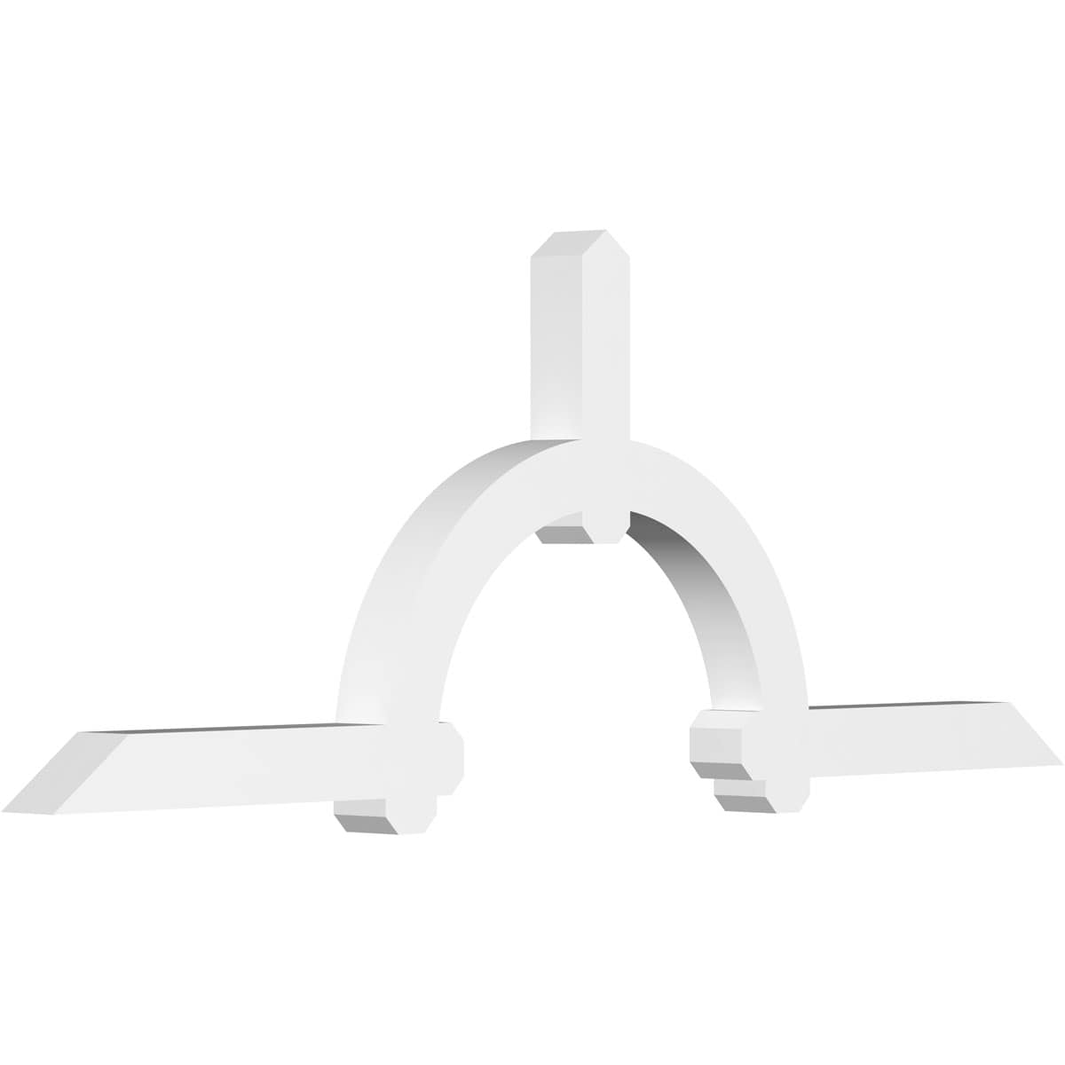 Ekena Millwork GBP084X32X0404ERI00 Ericson White PVC Gable bracket