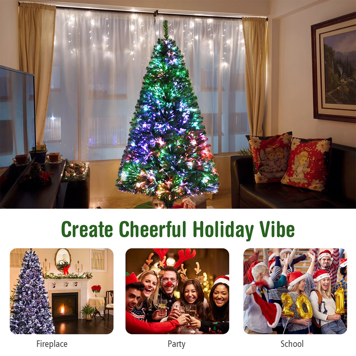 Forclover HYFASDCM37 Artificial-Christmas-Trees - View #4