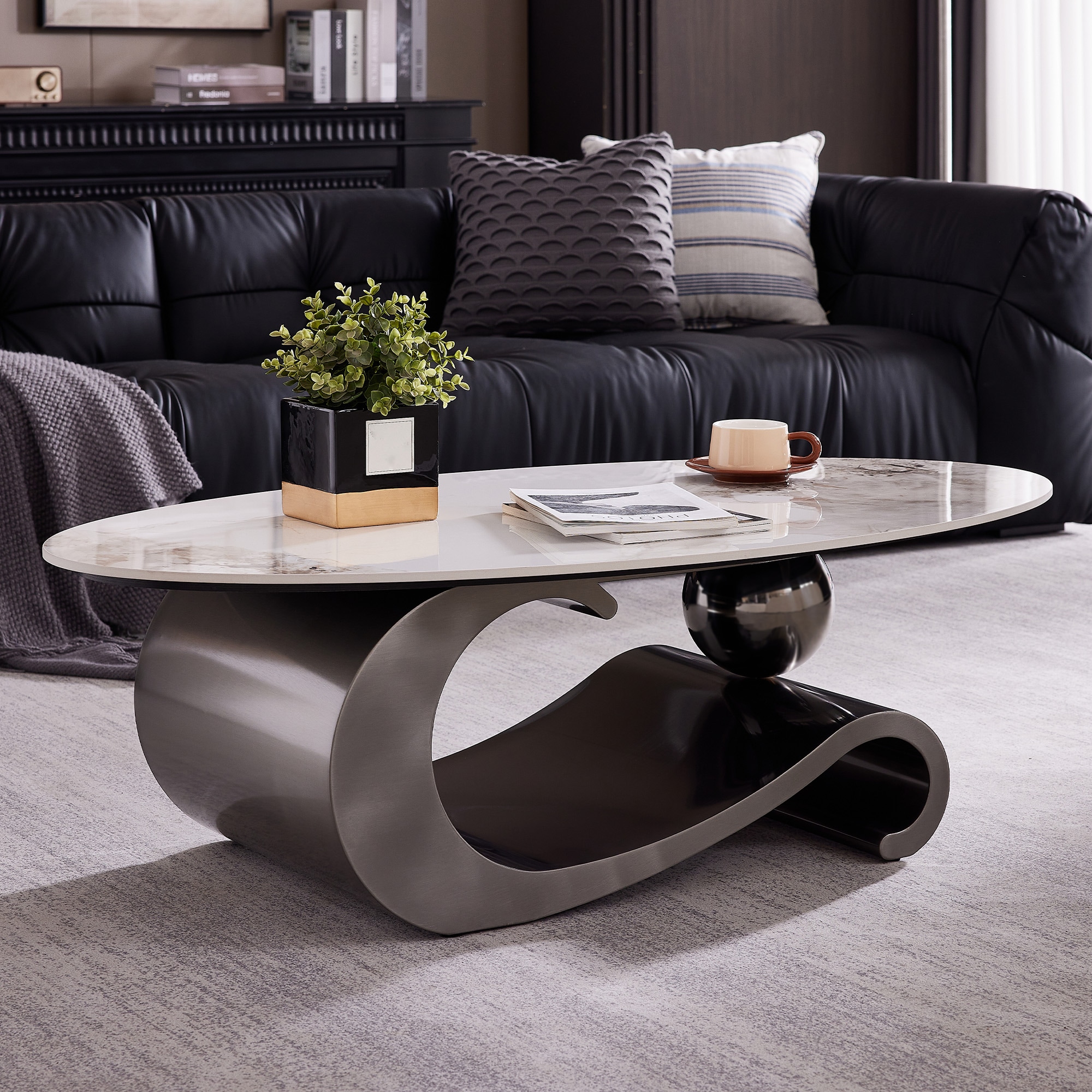 Oizaye YL-910GRAY Coffee-Tables - View #3