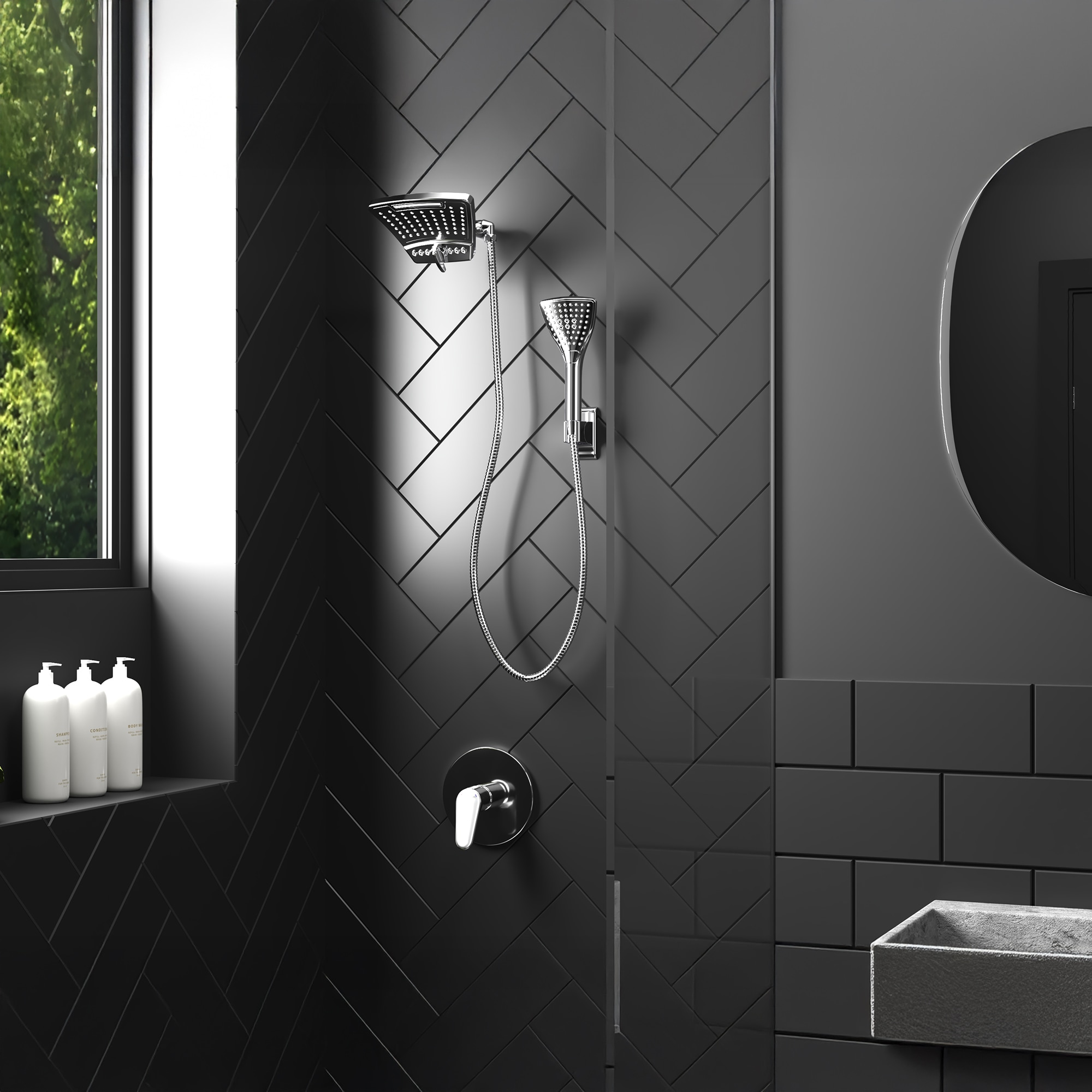 PULSE 1056-CH-1.8GPM Showerhead-Bar-Panels - View #5